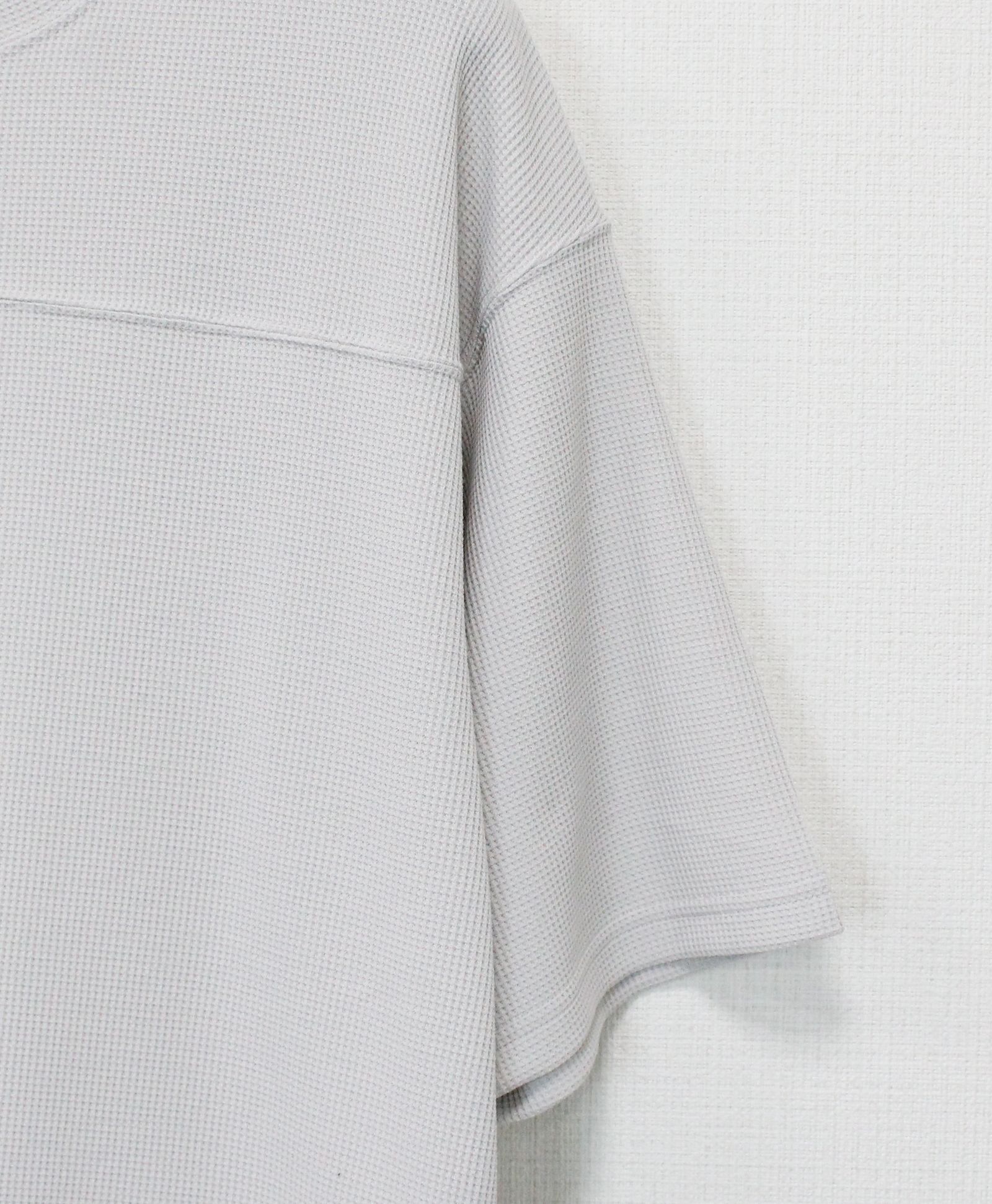マルーデコットン30sワッフル 半袖Tシャツ  / グレージュ [76003]