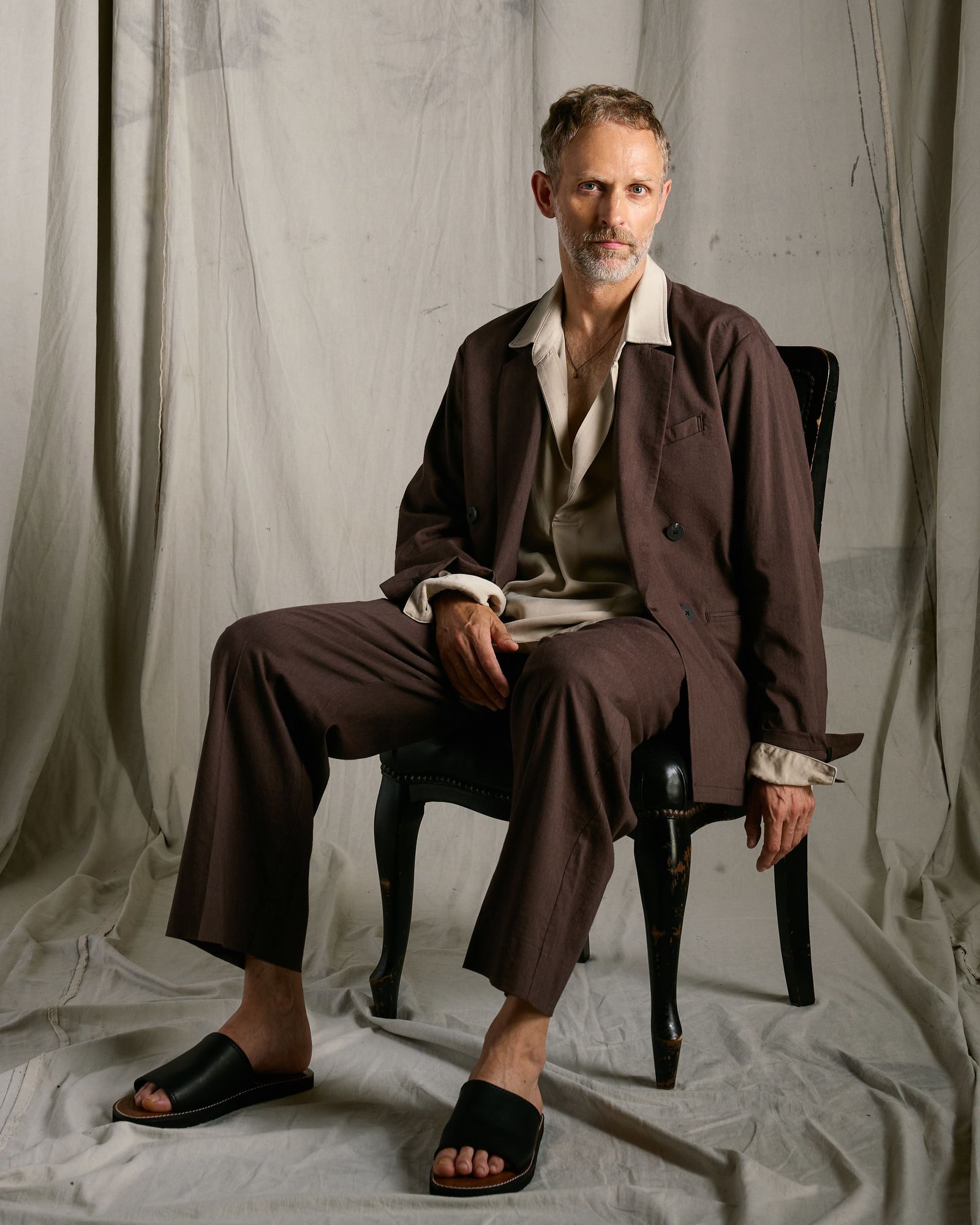 ☆先行予約☆ wjk  / レザーサンダル / artisan leather sandal / black【8006 bt52k】