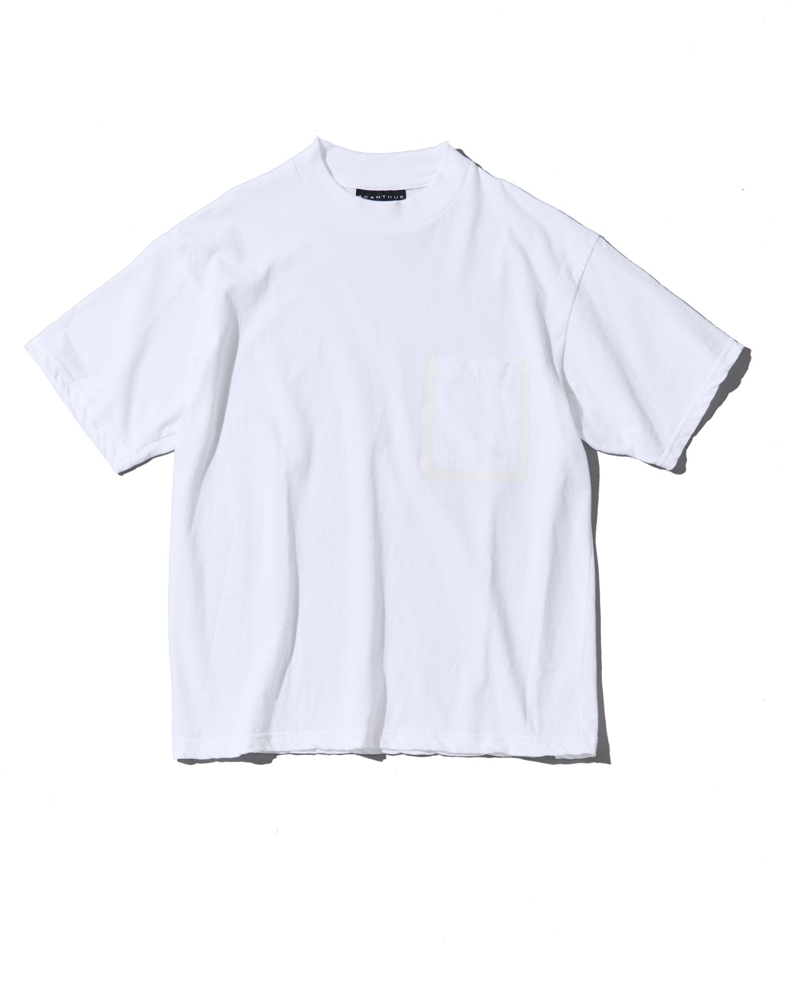 ☆先行予約☆ モックネックポケットTシャツ  / Mock Neck Pocket Tee / WHITE 【CT2608】