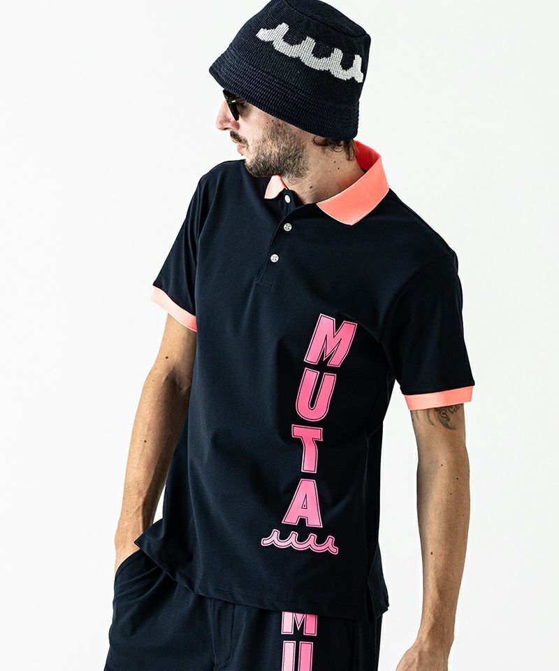 ACANTHUS x muta MARINE / muta Mesh Polo / メッシュポロシャツ / NAVY