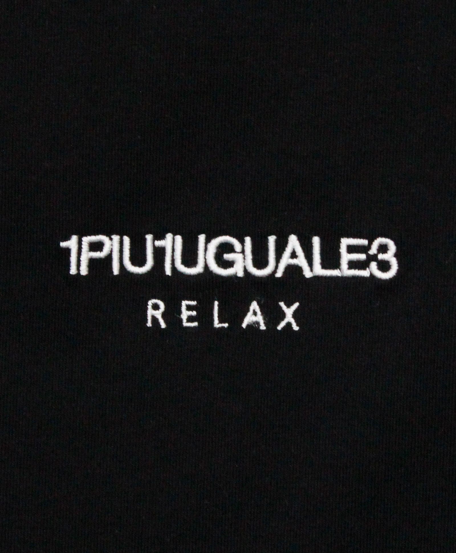 1PIU1UGUALE3 RELAX × PEANUTS / スヌーピー ラインストーンロングTシャツ / ブラック【UST-26056】