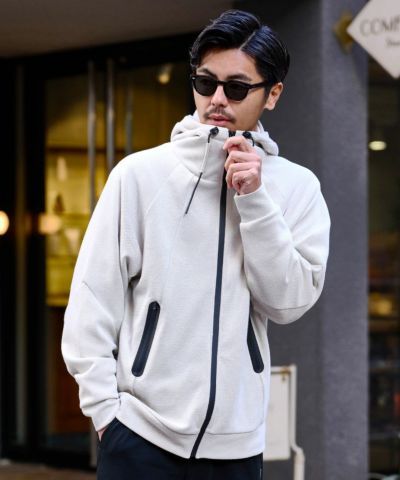 止水ジップパーカー / ホワイト【341027】