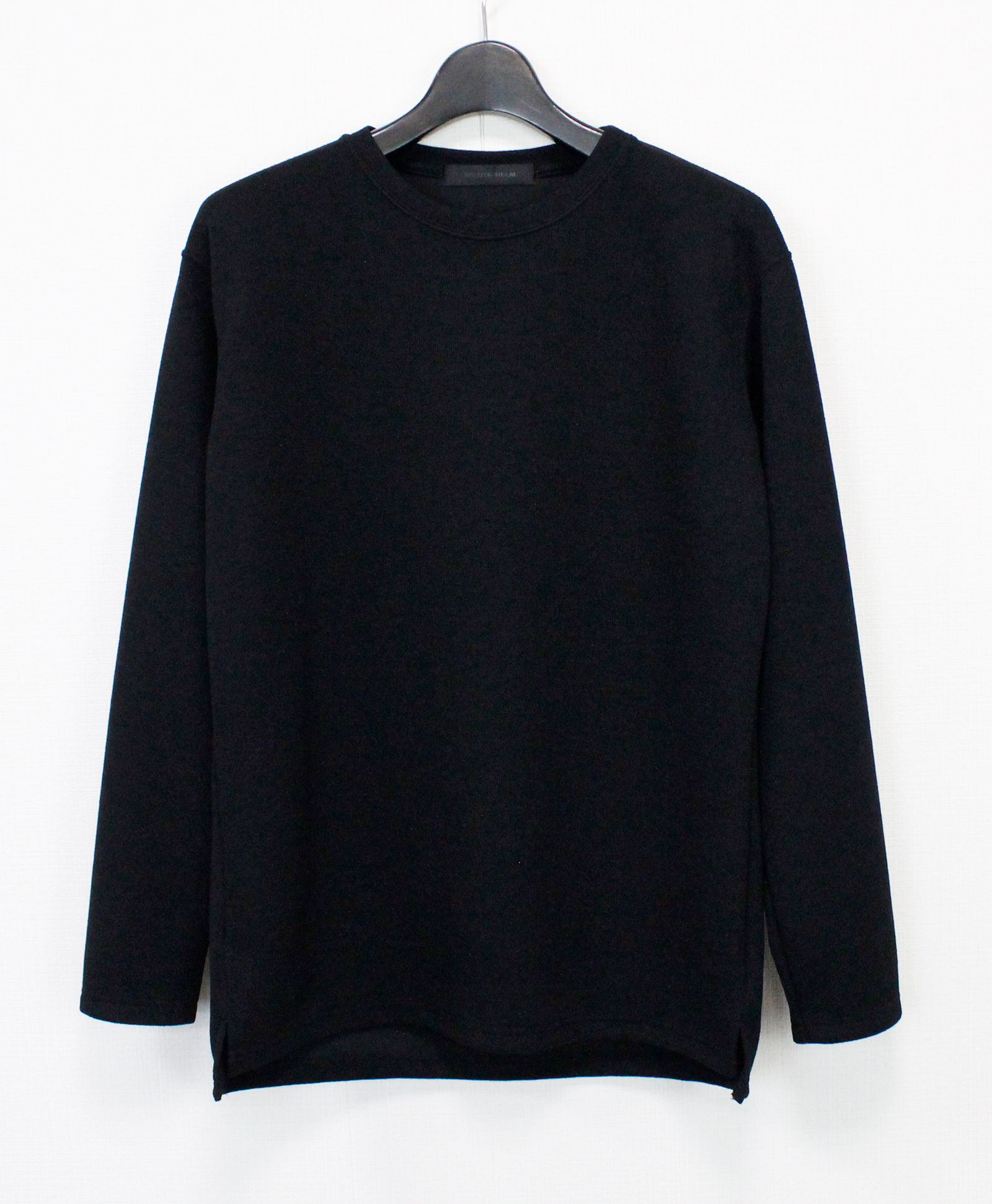 リネンライクダブルフェイスロンT  / ブラック[86003]