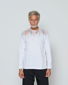 ☆先行予約☆  スプラッシュペイントロンTee / Splash paint L/S Tee / WHITE 【CT2610】