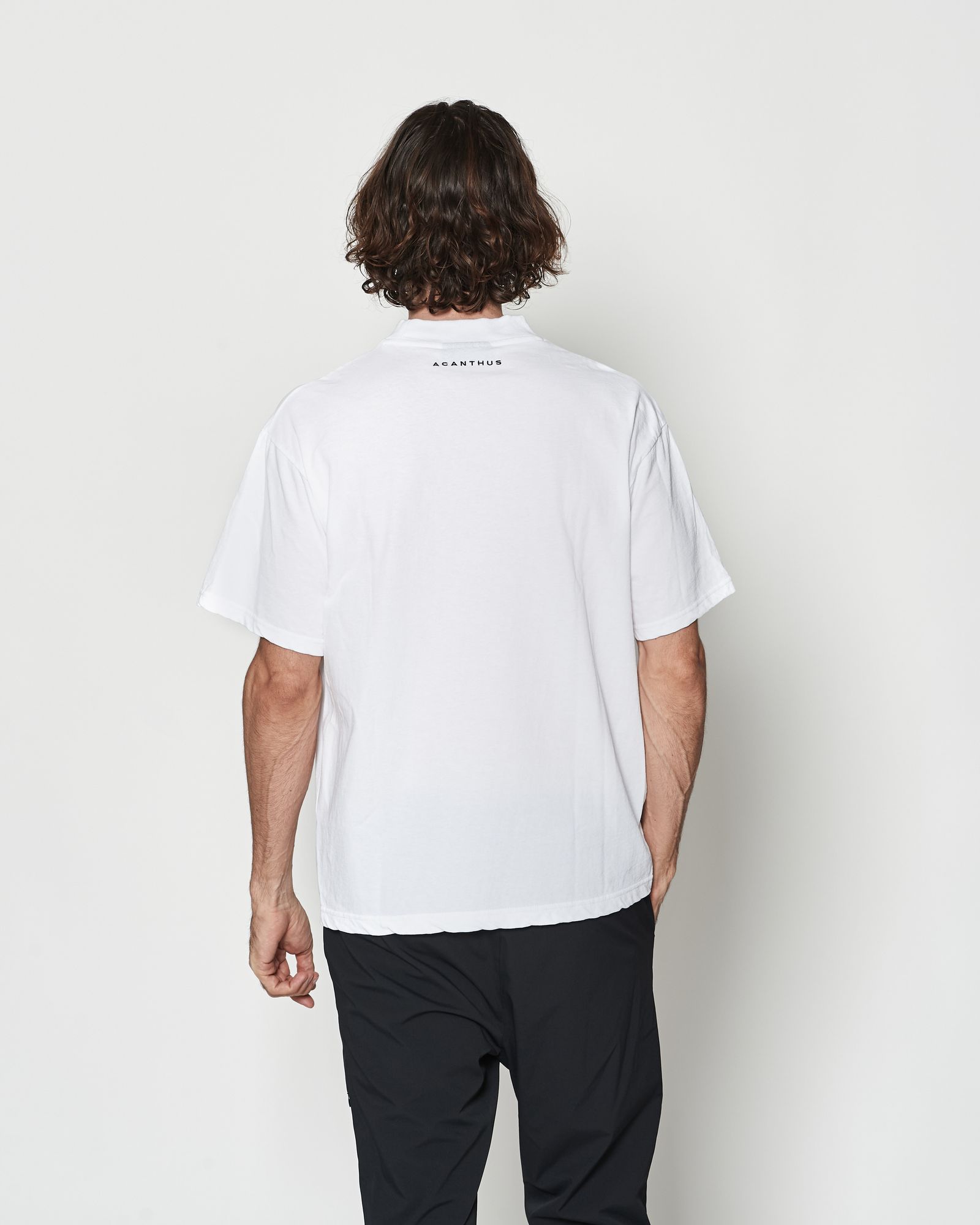 ☆先行予約☆ モックネックポケットTシャツ  / Mock Neck Pocket Tee / WHITE 【CT2608】