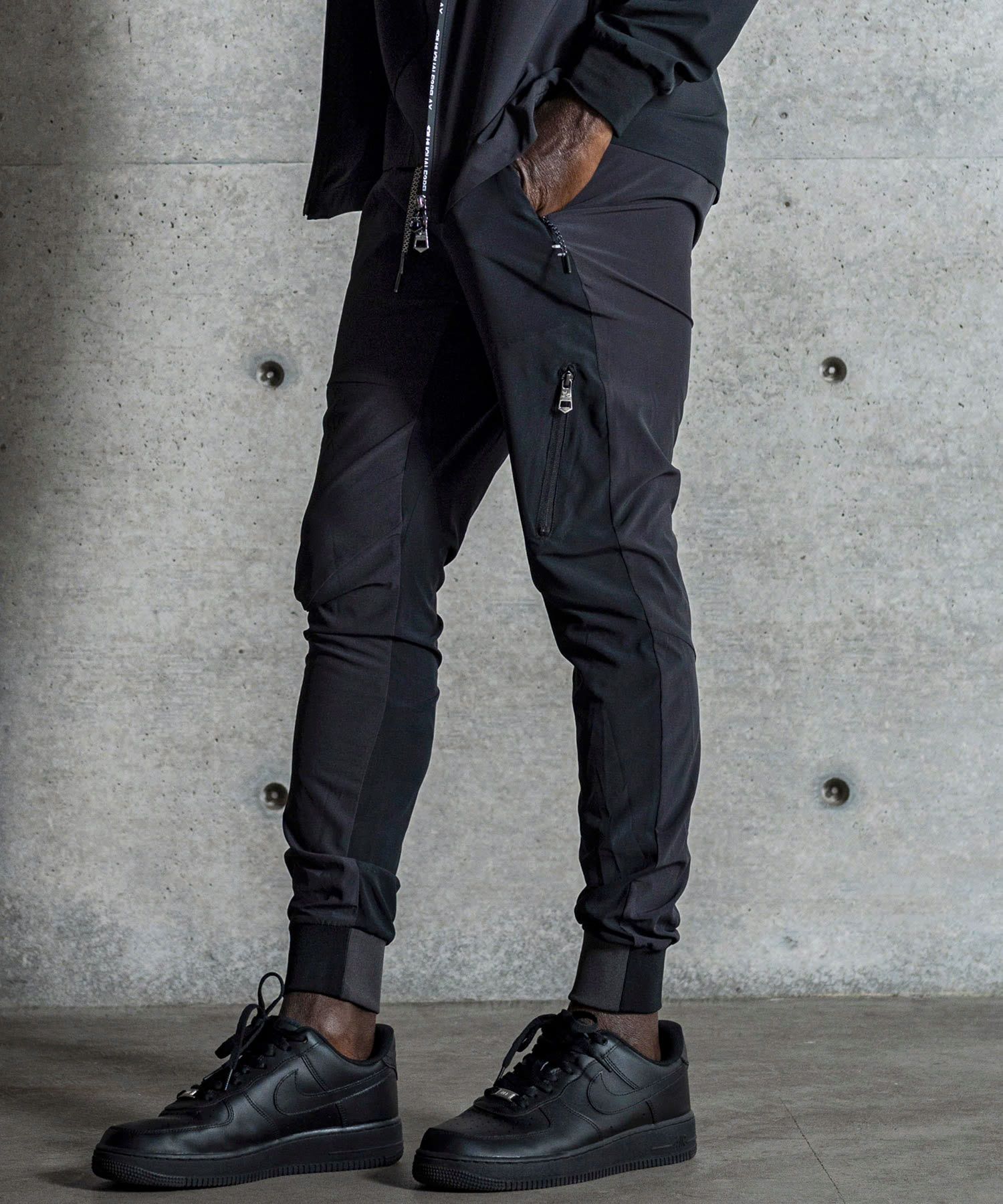 バイカラーランニングパンツ / ブラック【USB-26034】