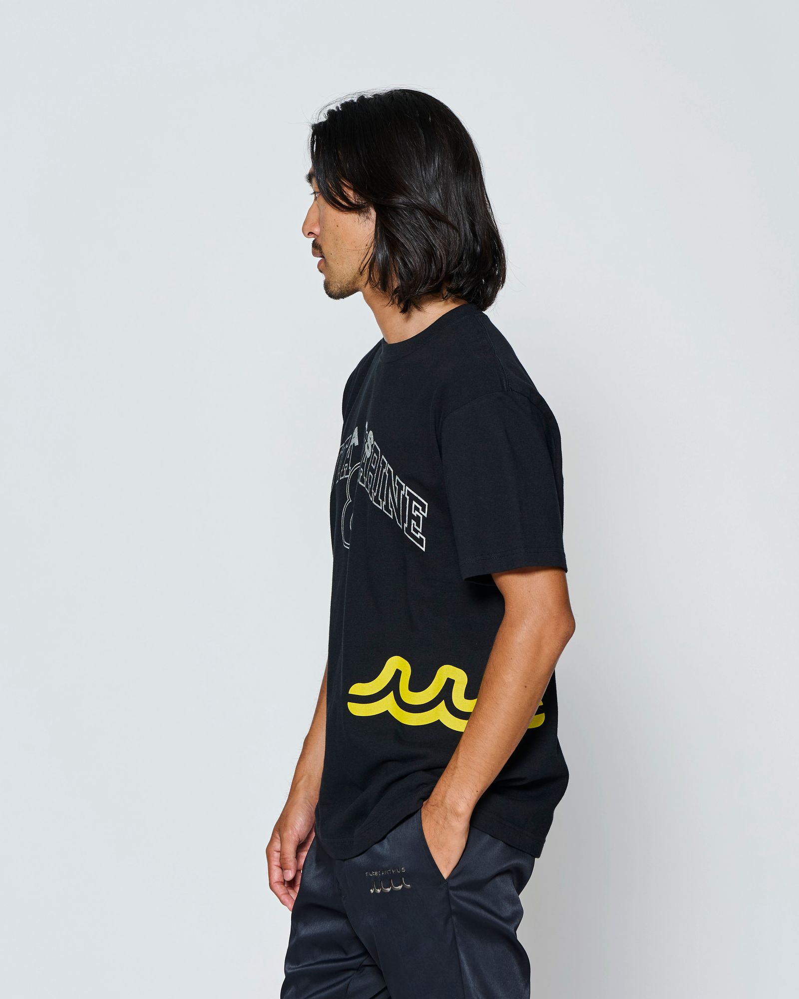 ☆先行予約☆muta MARINE × ACANTHUS  / マルチプリントTシャツ /  Multi Print Tee / BLACK【MA2715】