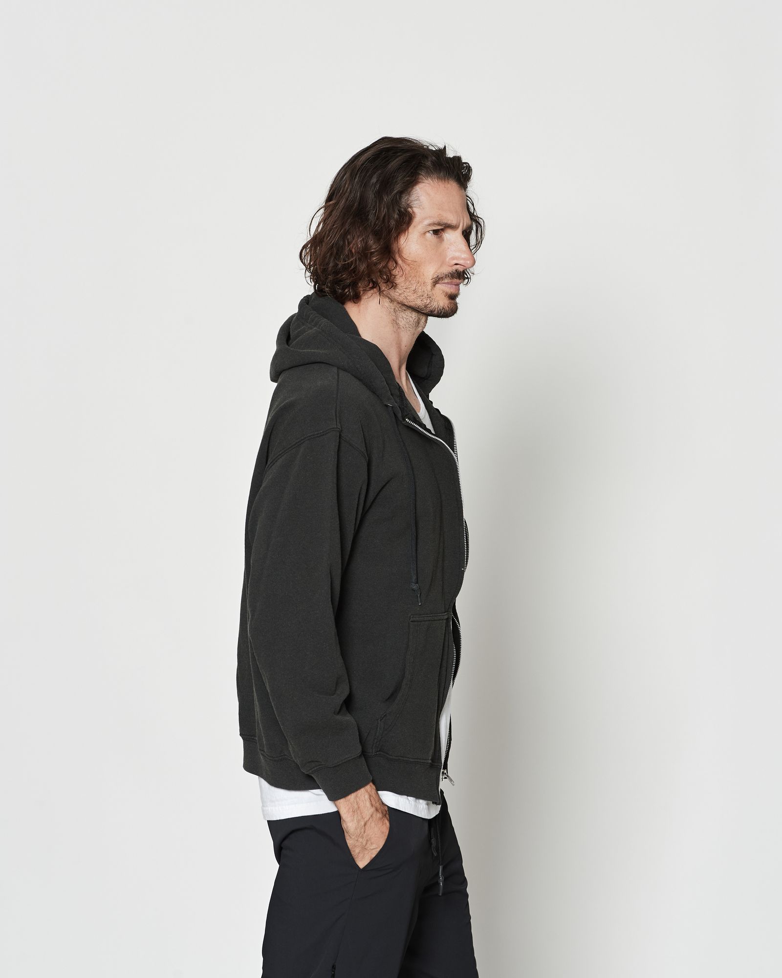 ☆先行予約☆ エイジングカレッジロゴ スウェットジップフーディー / パーカー / Aging College Logo Zip Up Hooded Sweatshirt / BLACK【HJ2601】