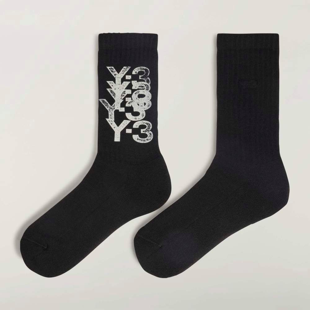 ソックス / Y-3 GRAPHIC CREW SOCKS / BLACK [KD0183-ACCS26]