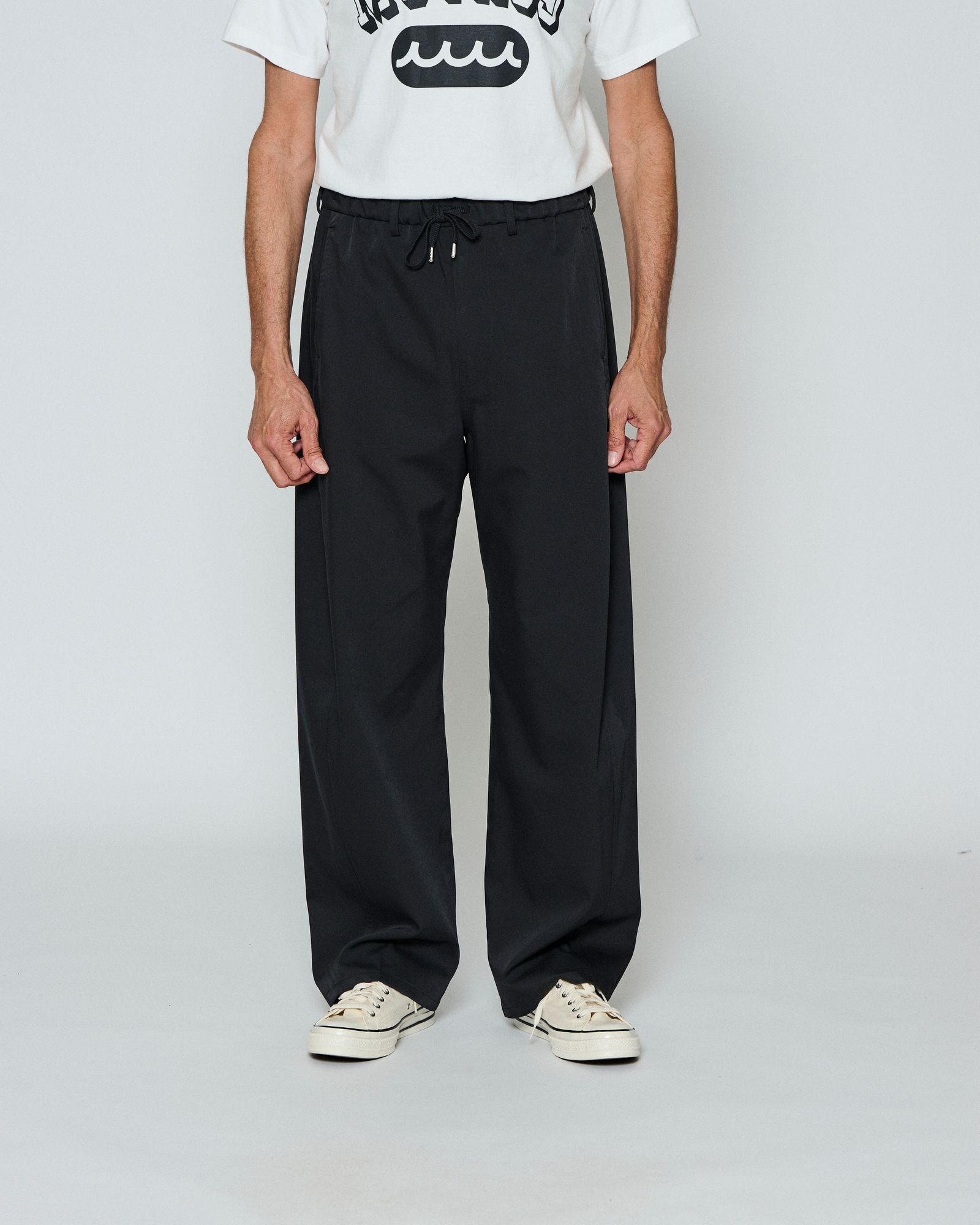 ☆先行予約☆ バレルレッグイージーパンツ /  Easy Barrel-Leg Chino Pants / BLACK【PT2504】