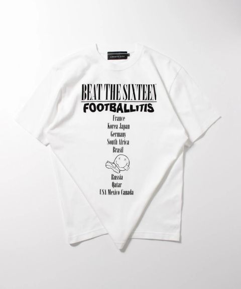 【FOOTBALLITIS】[SMILEY] Tシャツ / WHITE [261321NV]