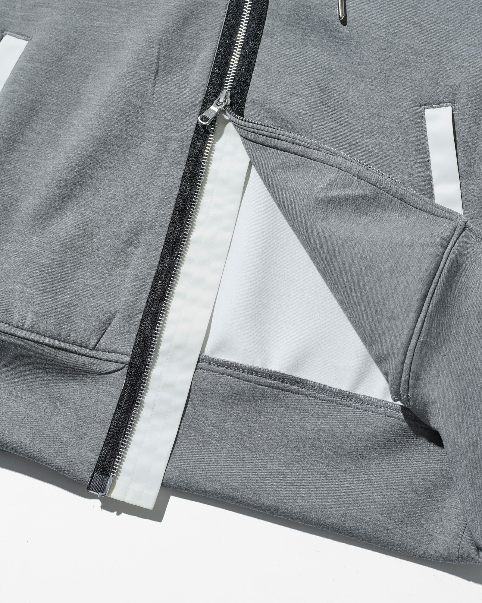 Double-knit Biker Hoodie / バイカーフーディ / GRAY 【DK2501】
