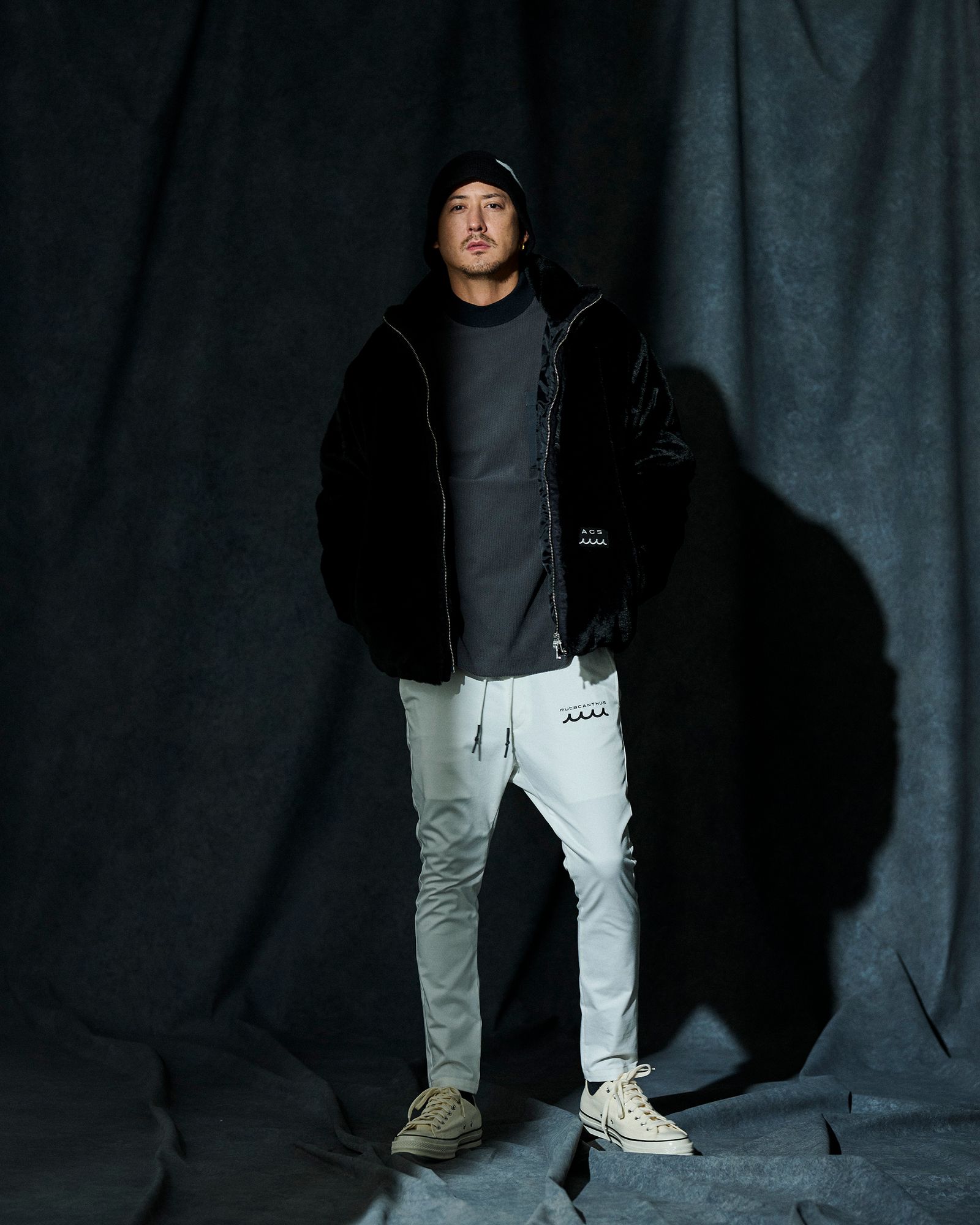 ☆先行予約☆ muta MARINE × ACANTHUS / フェイクファージャケット / Faux Fur Jacket / BLACK 【MA2650】