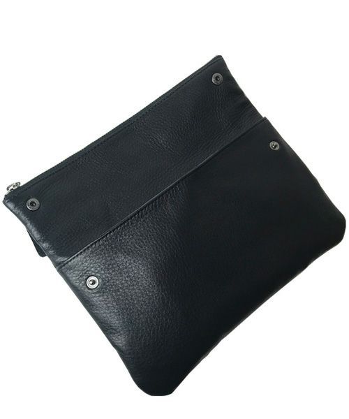 オイルドカウレザー・2wayミニクラッチショルダー / ブラック / Oiled Cow Leather 2way Mini Clutch Shoulder  / Black【DCD-01144】
