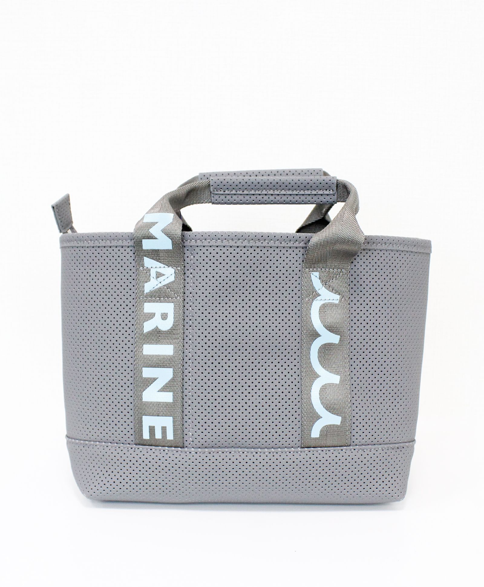 CONTINUA パンチングエシカルレザー パーテーショントートバッグ / グレー [MMSG-241110]