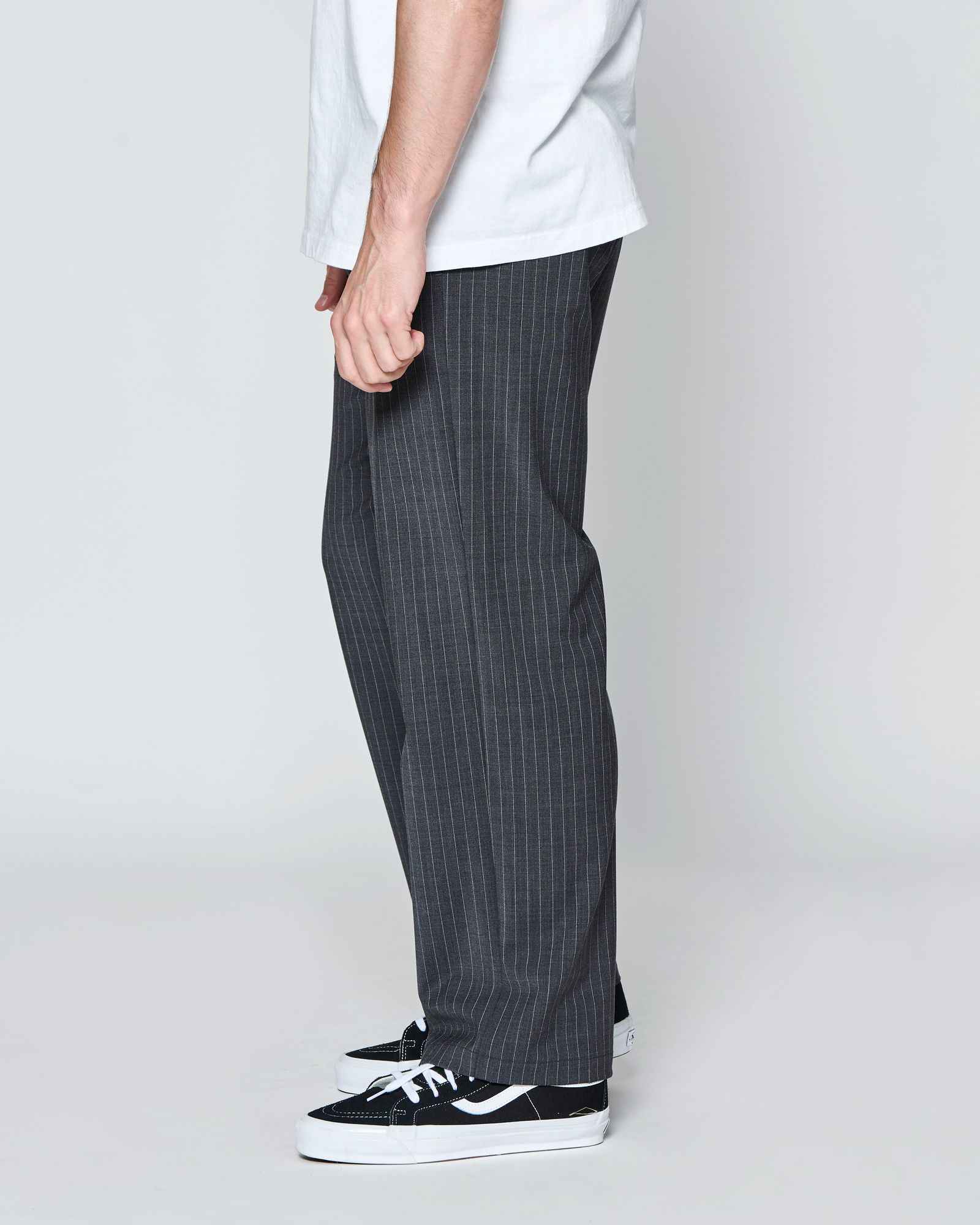 ☆先行予約☆ ストライプ トロピカルウール パンツ  /  Stripe Tropical Wool Pants / CHARCOAL 【PT2701】
