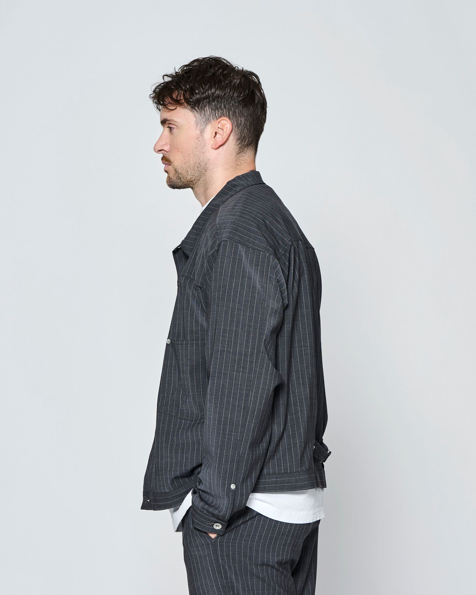 ☆先行予約☆ Type1 WWⅡ ストライプ トロピカルウール ジャケット  /  Type1 WWⅡ Stripe Tropical Wool Jacket / CHARCOAL 【JK2701】