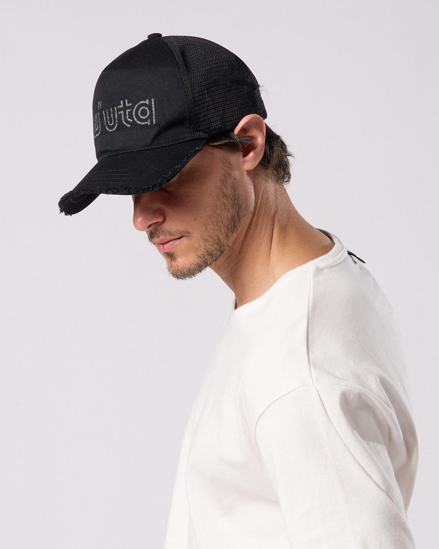 ☆先行予約☆ muta × wjk  / "w"uta カットオフ メッシュキャップ / "w"uta cut-off mesh cap / DEEP BLACK 【809 mw05i】