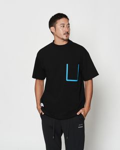 ☆先行予約☆muta MARINE × ACANTHUS  / モックネックポケットTシャツ / Mock Neck Pocket Tee / BLACK 【MA2633】