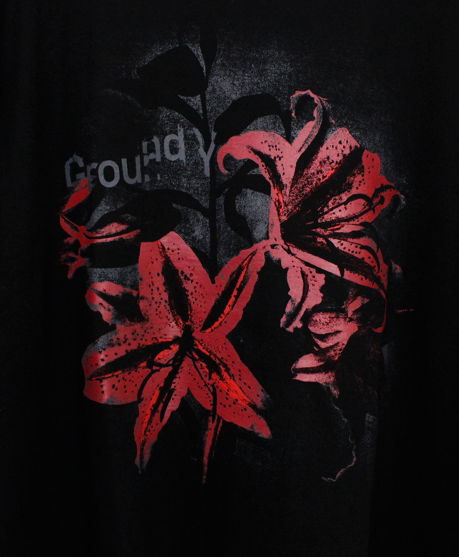 20/COTTON JERSEY LILLY GRAPHIC T-SHIRT / BLACK [GL-T77-070-2-03]