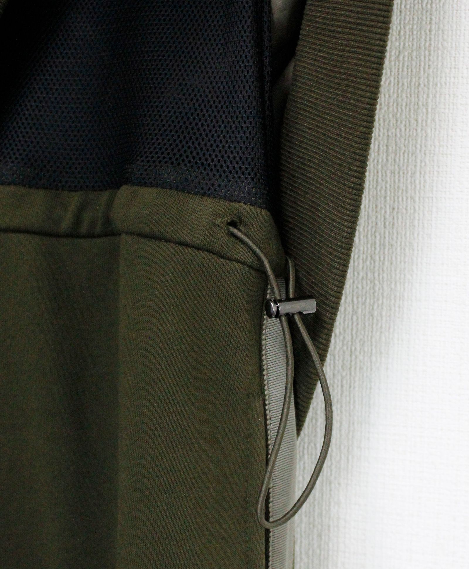 裏毛ミリタリーデザイン切替 L/S ワンピース /  カーキ [bc609305]