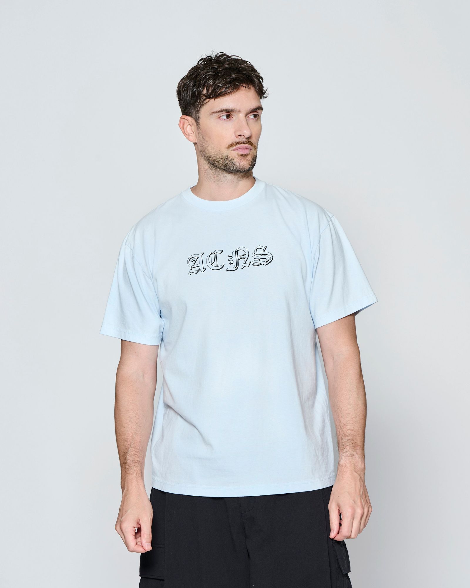 ☆先行予約☆ ヴィンテージ オールドイングリッシュ Tシャツ  /  Vintage Wash Old English Tee / SAX【CT2701】