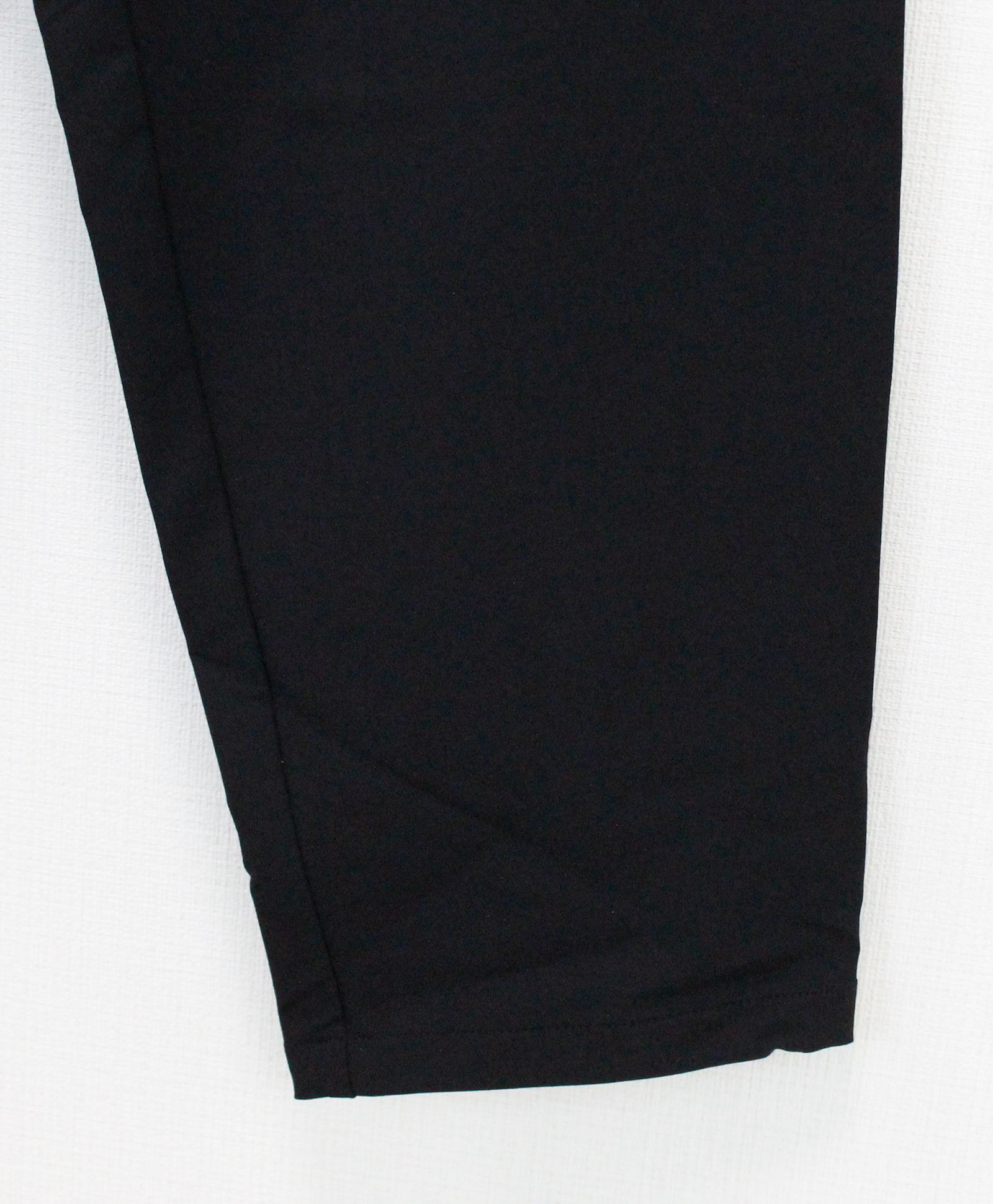 N/Peダブルクロスストレッチ ワンタックワイドパンツ / ブラック [66003]