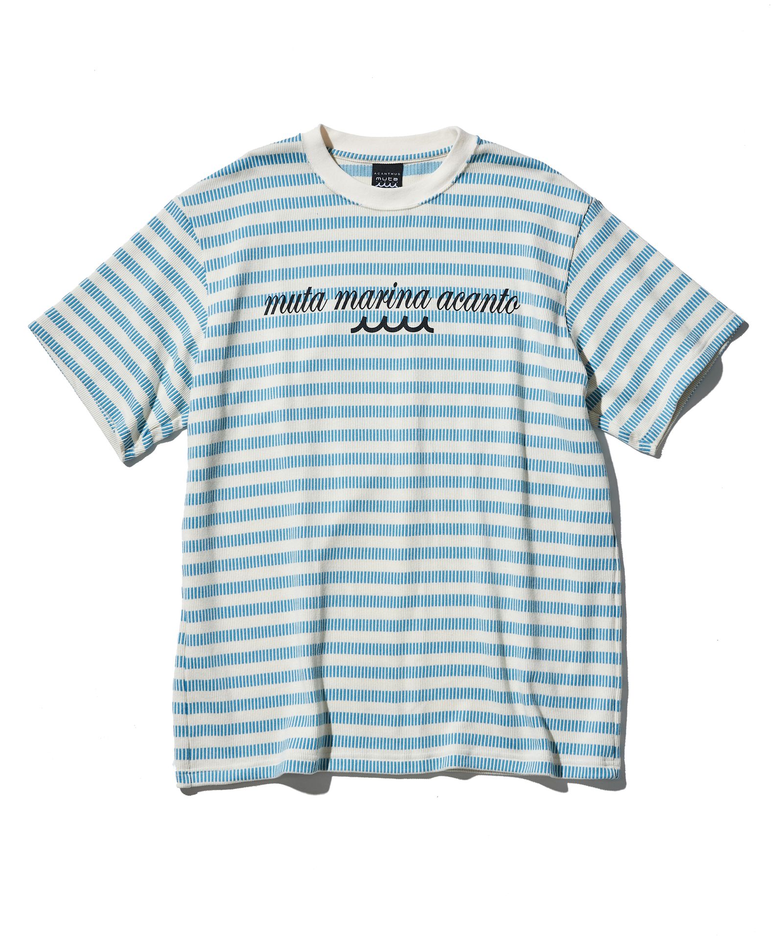 ACANTHUS × muta MARINE / muta Domino Border Tee / ボーダーTシャツ / SAX 【MA2513】