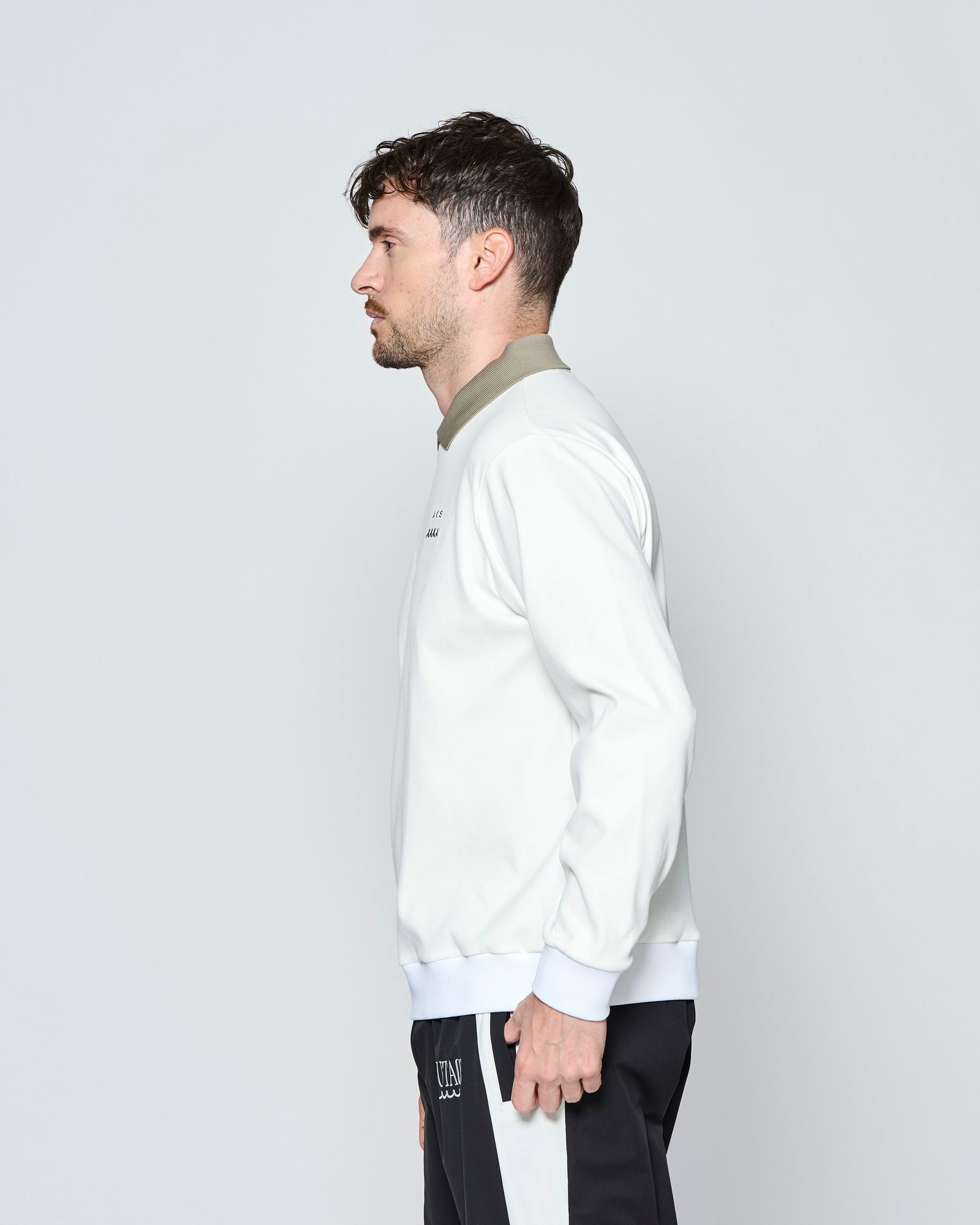 ☆先行予約☆muta MARINE × ACANTHUS  / ポロクルーネックスウェット /  Polo Crewneck / WHITE【MA2710】