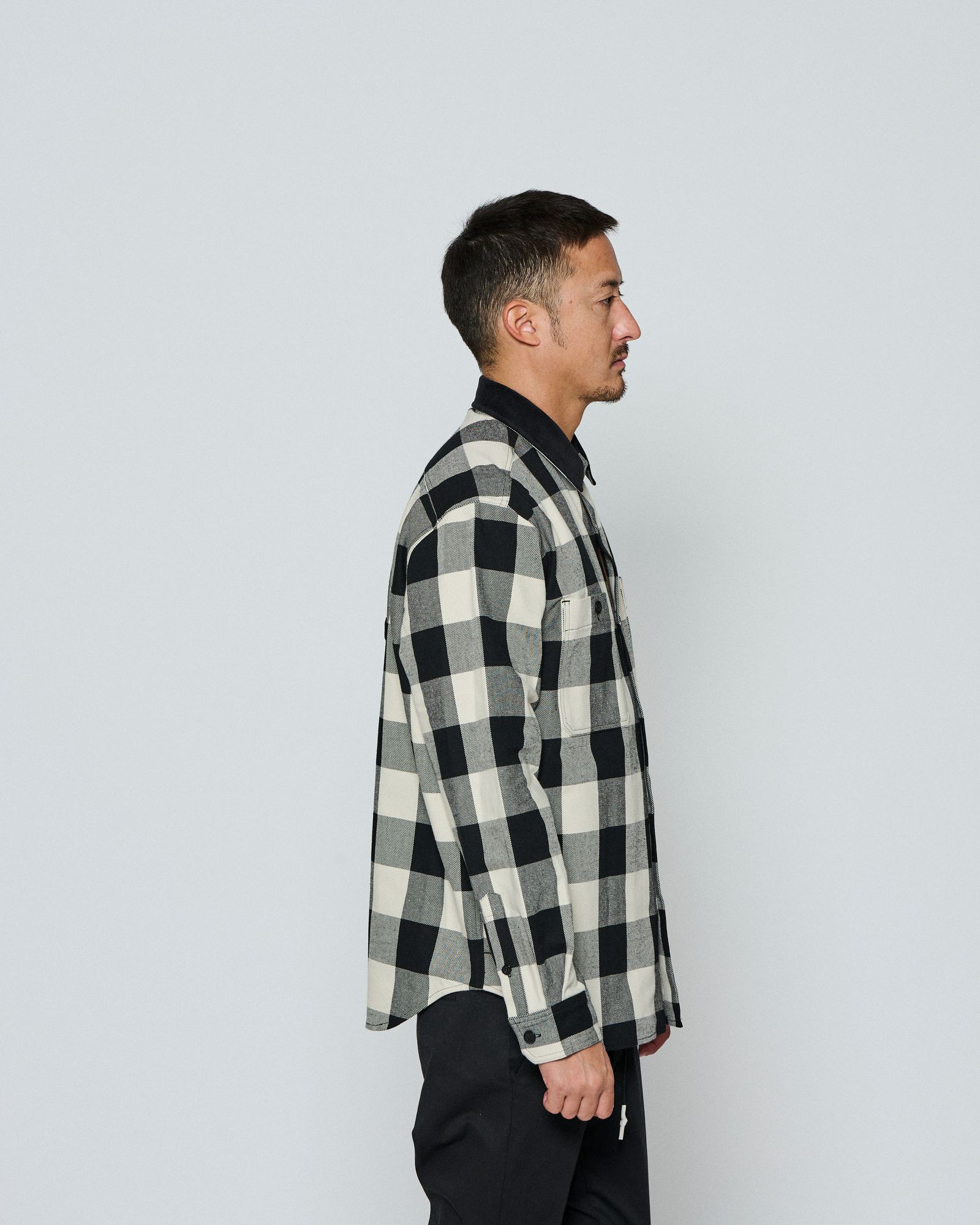 ☆先行予約☆ muta MARINE × ACANTHUS / チェックシャツ / Check Shirts / WHITE CHECK 【MA2668】