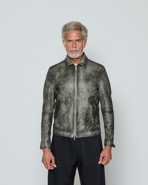 ☆先行予約販売☆ Emmeti x ACANTHUS レザージャケット /  "GIACOMO" Aged Edition  / GREY 【LM2602】