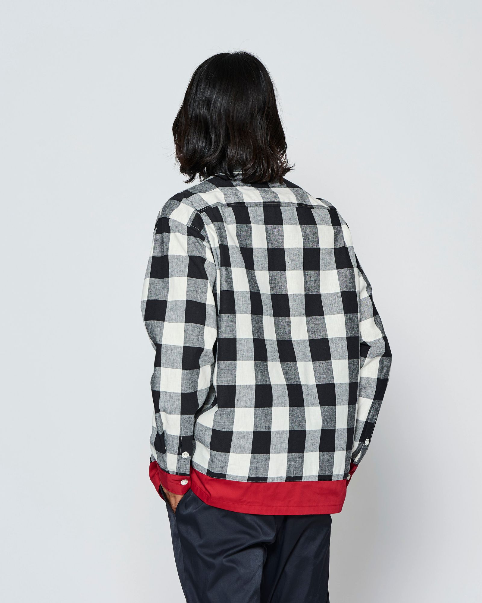 ☆先行予約☆muta MARINE × ACANTHUS  / 配色切替シャツ /  Color Switching Shirt / RED【MA2708】