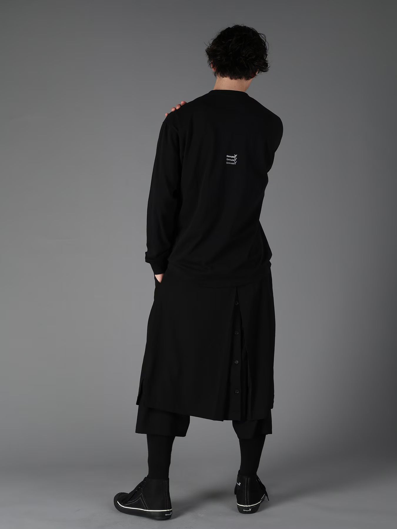 Ground Y × NEW ERA LONG SLEEVE T / BLACK [GW-T50-091-1]