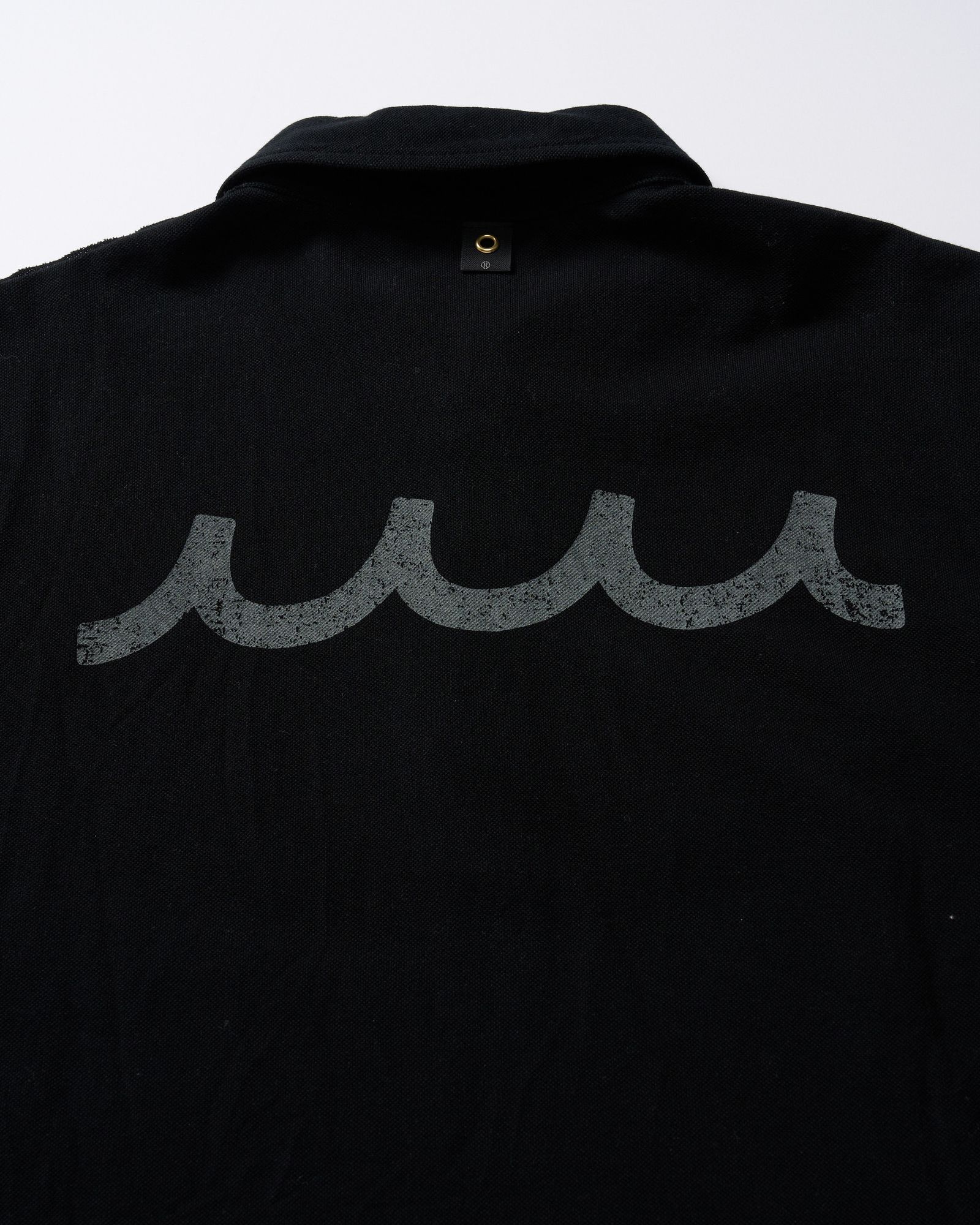 ☆先行予約☆ muta × wjk  / カットオフ ポロシャツ / cut-off polo S/S(printed)T / DEEP BLACK [705 mw04i]