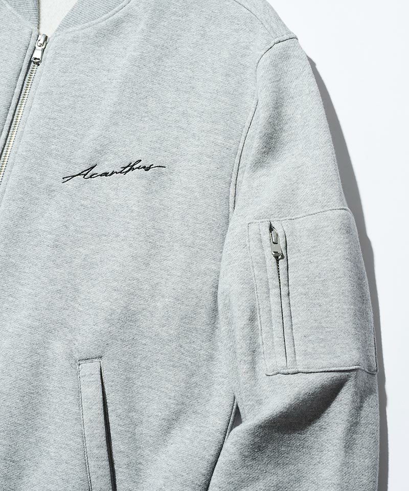 スウェット MA-1 ジャケット / グレー / Sweat MA-1  / GREY【HJ2304】
