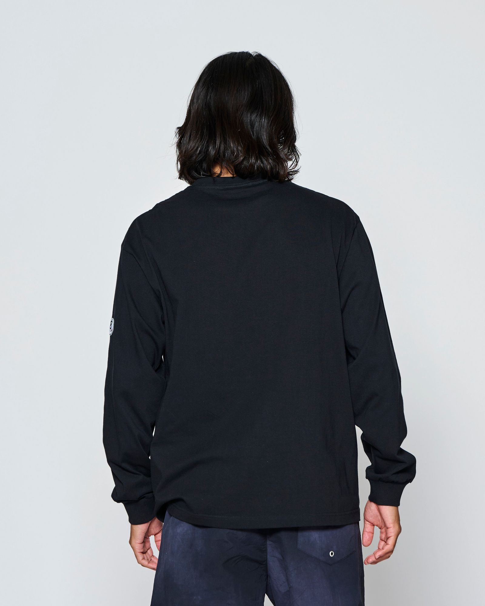 ☆先行予約☆muta MARINE × ACANTHUS  / WネームロゴロングスリーブTシャツ /  W-name logo L/S tee / BLACK【MA2727】