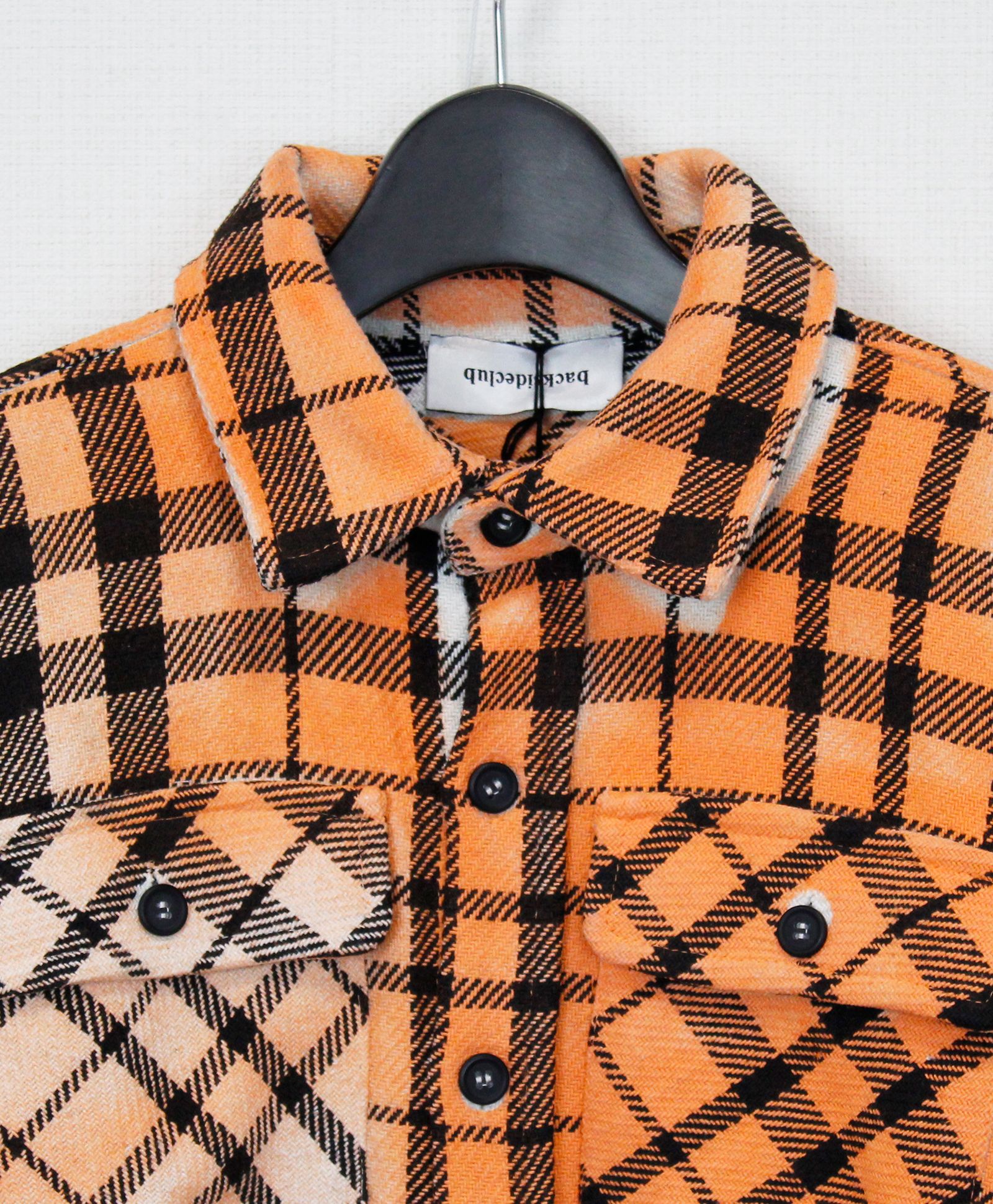 チェックシャツジャケット / LOGO SHIRT JACKET MARMORIZED / ORANGE 【JRX 601】