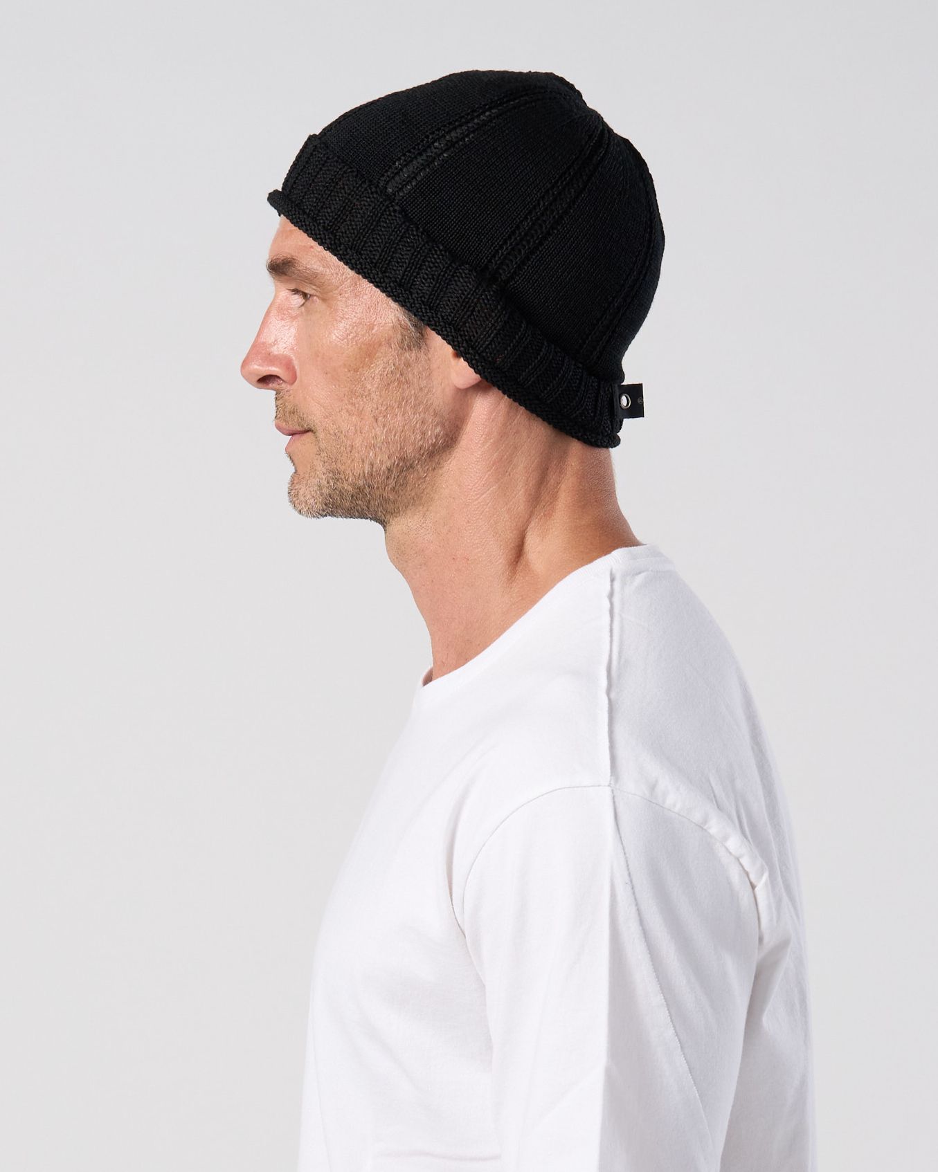 ☆先行予約☆ wjk  / ストライプニットビーニー / ニットキャップ / GIMA stripe knit beanie / black【8004 kw86k】