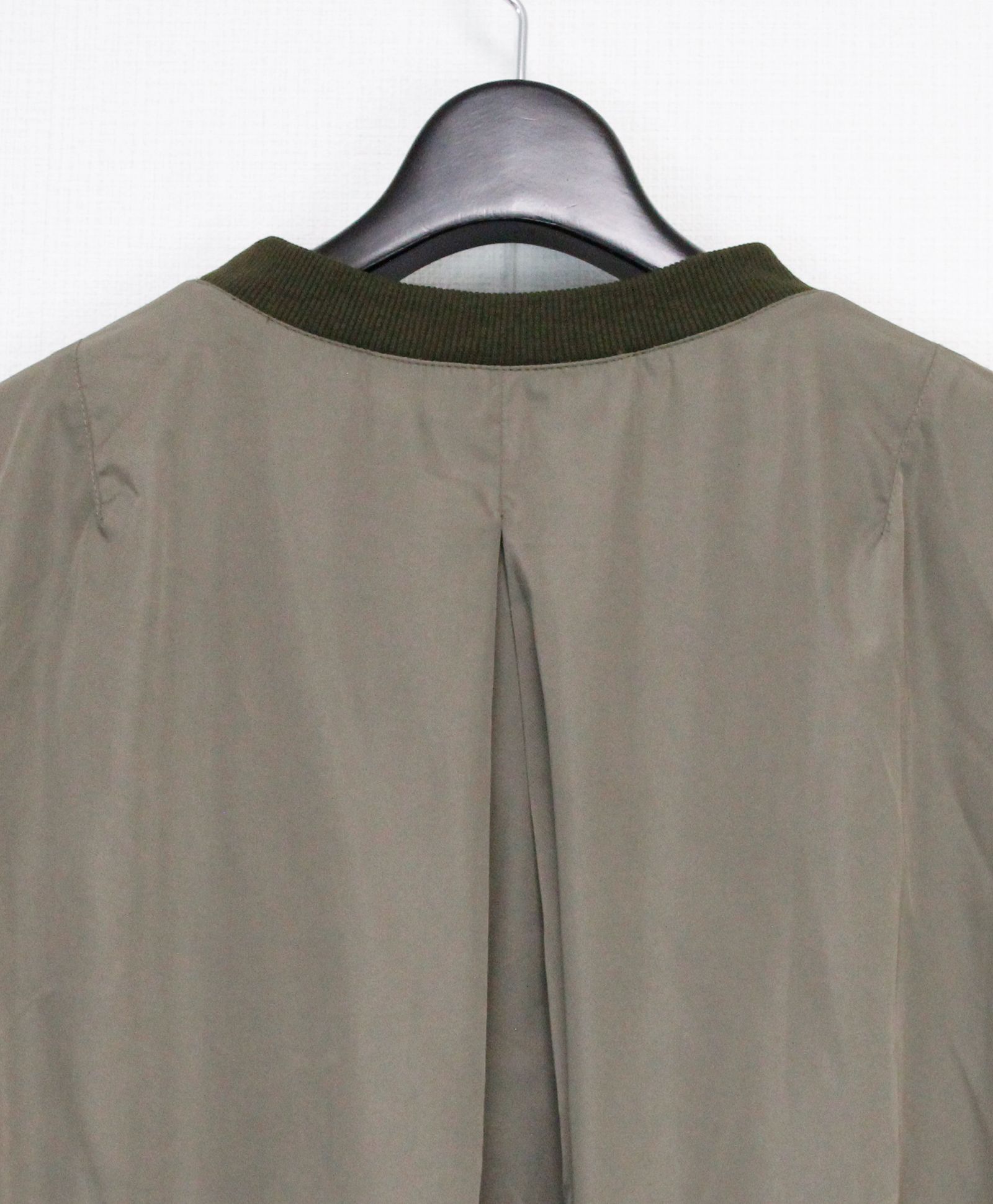 裏毛ミリタリーデザイン切替 L/S ワンピース /  カーキ [bc609305]