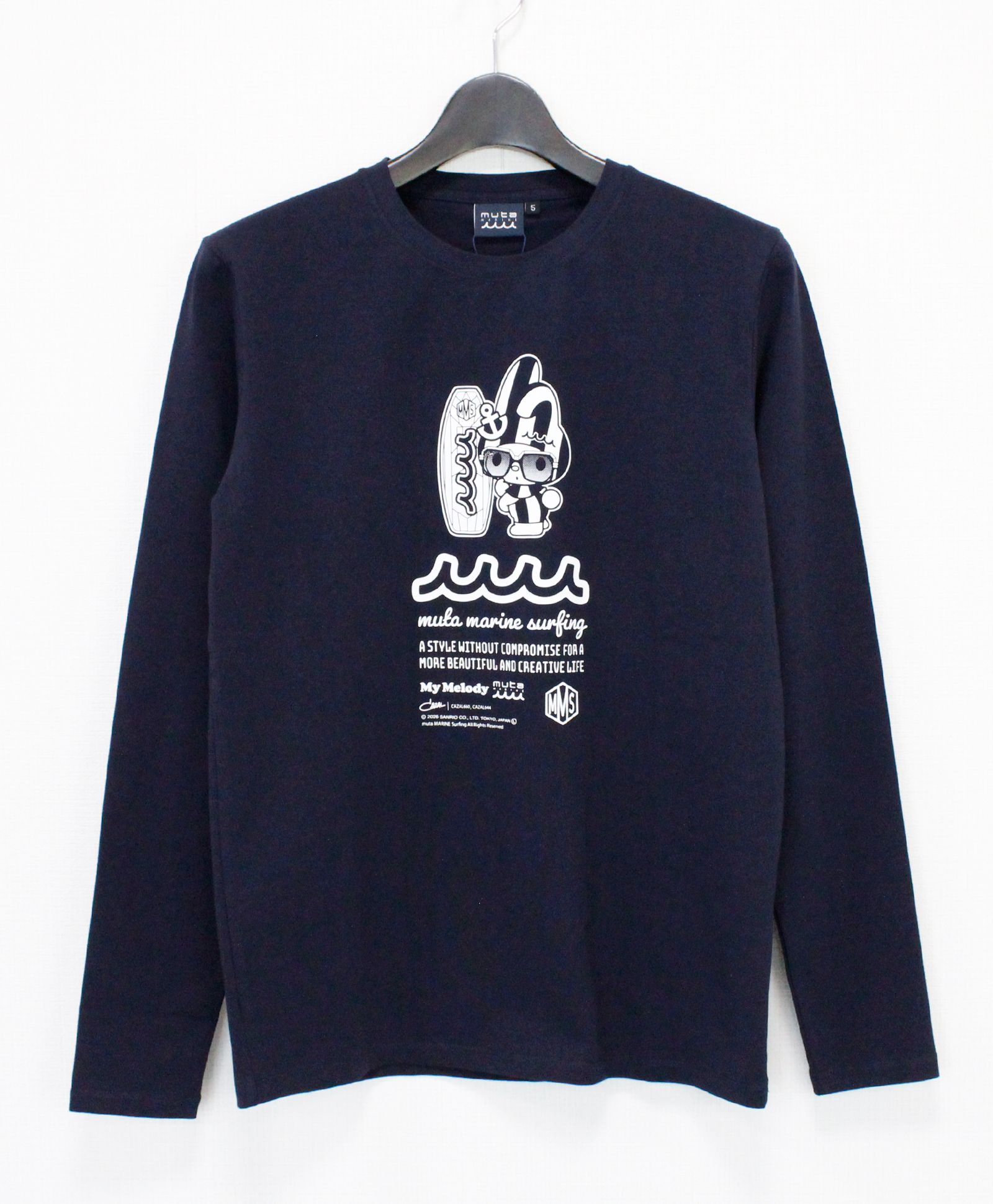 My Melody × muta MARINE SURFING ストレッチロングスリーブTシャツ / ネイビー [MMMP-434771]