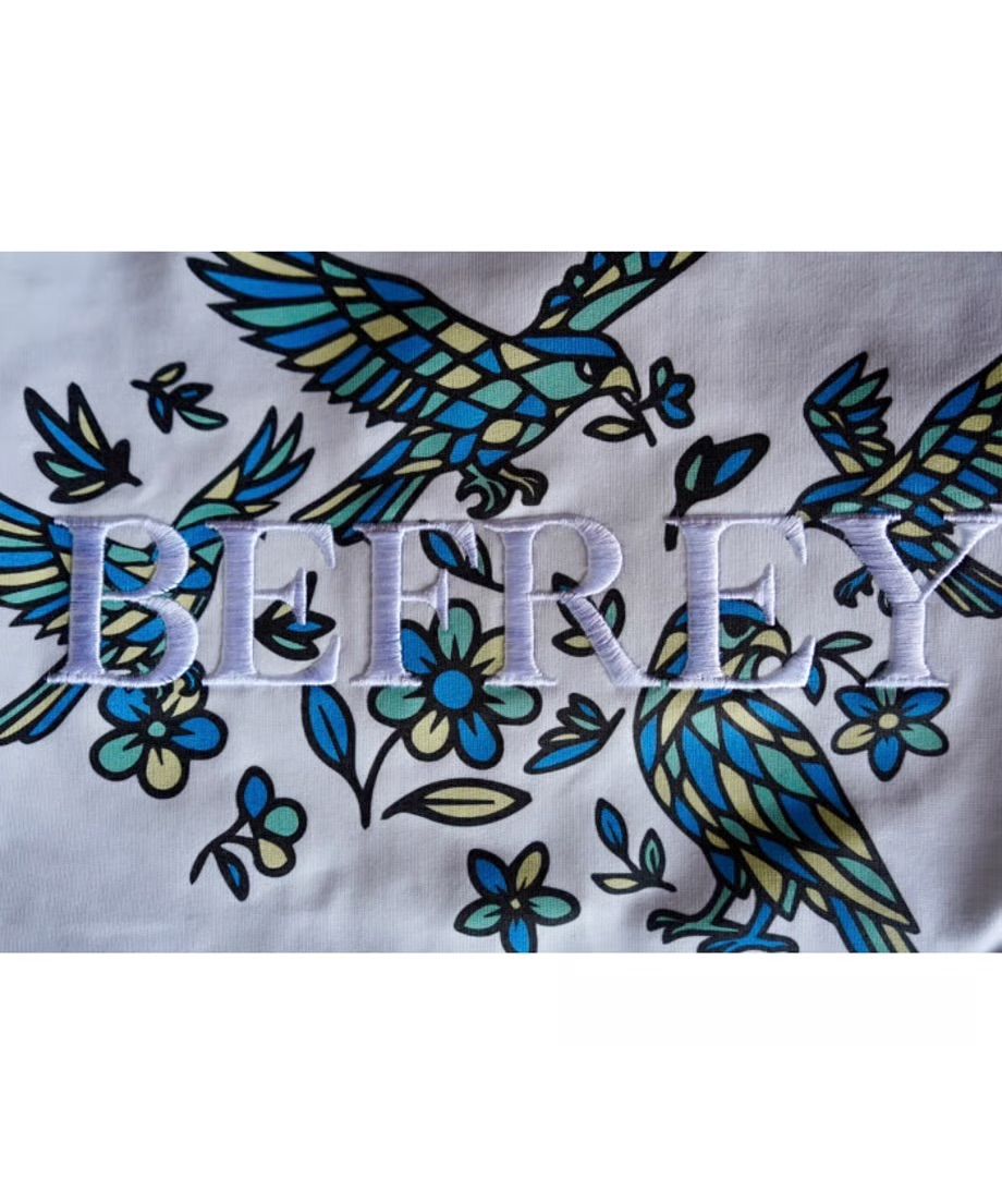 刺繍×Print T-shirt / WHITE [BEF01-HST]