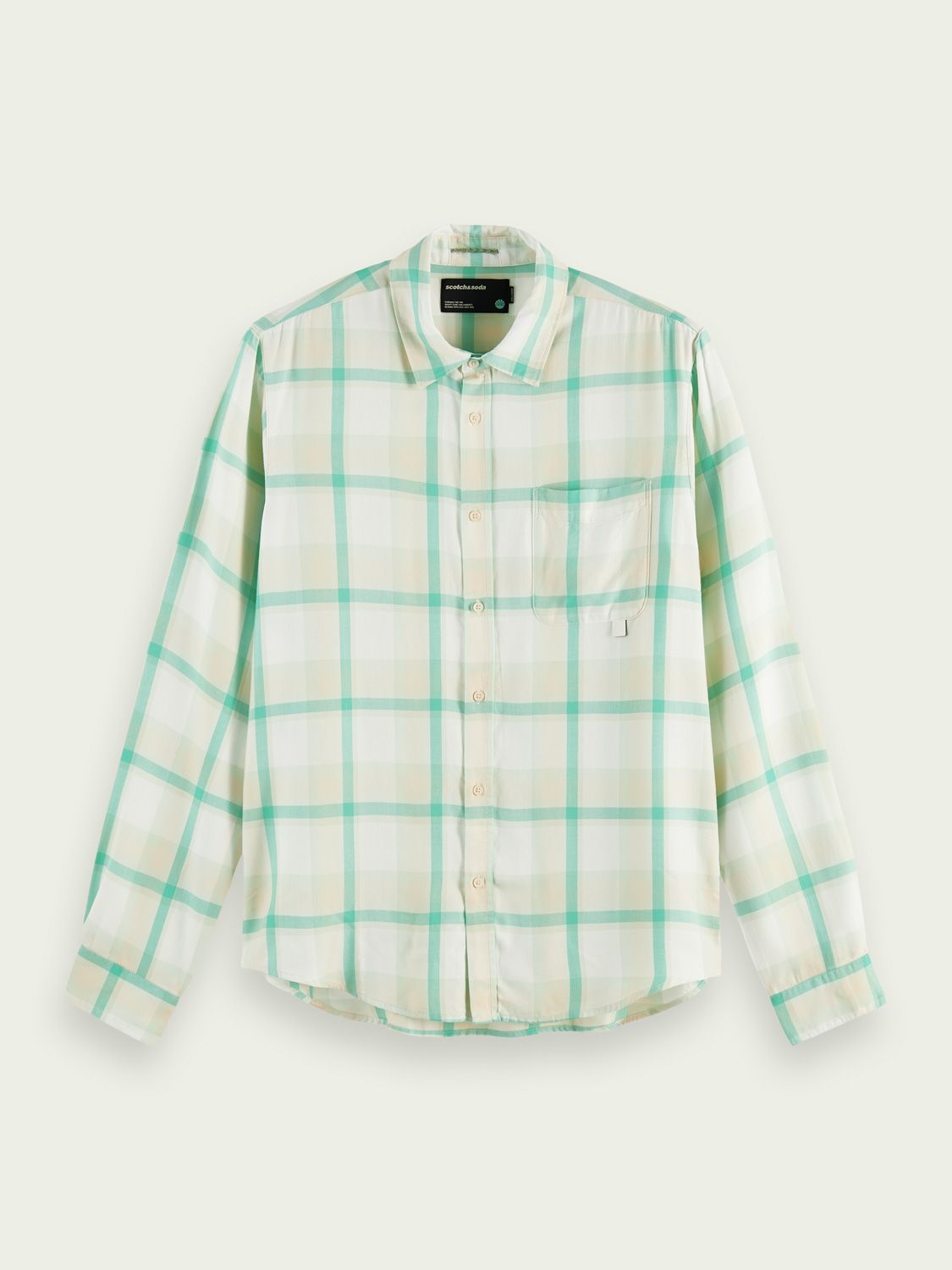 Scotch Soda テンセルチェックシャツ Checked Relaxed Fit Tencel Shirt グリーンチェック 02 292 69 Maverick Group Online Store