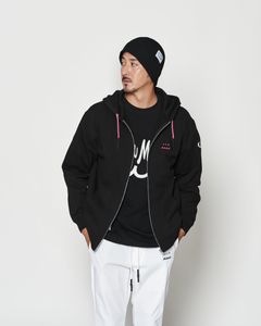 ⭐︎先行予約⭐︎ mutaMARINE x ACANTHUS / muta sweet Logo Zip-Up hoodie / ジップパーカー / BLACK【MA2670】