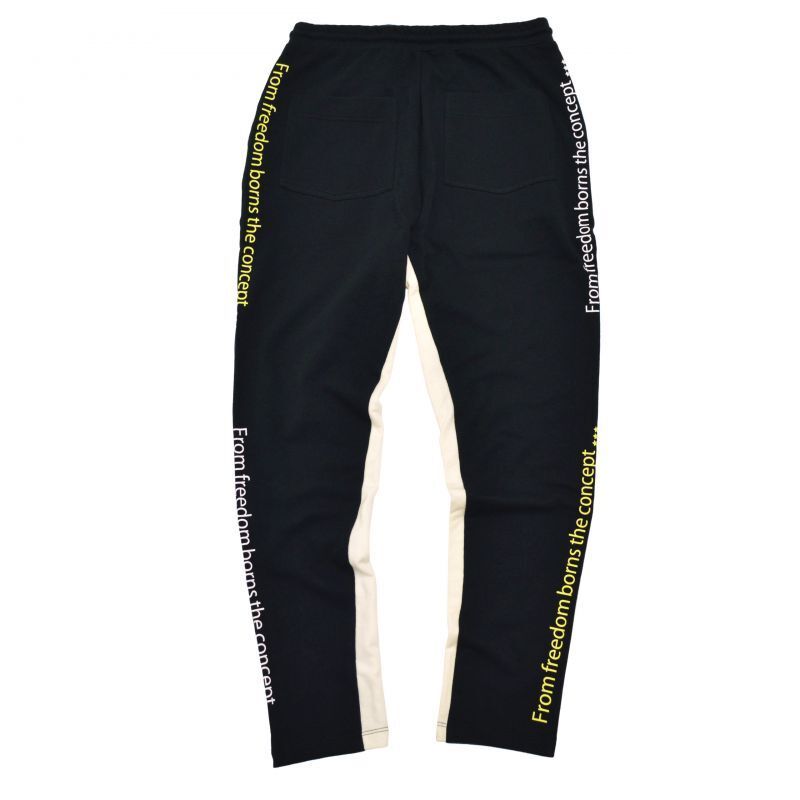 スウェットパンツ BIG HOODIE BABY PATCH&STARLEANSTARLEAN STARLEAN SWEAT PANTS BLACK【BLACK×YELLOW】 [SLSP010BK]