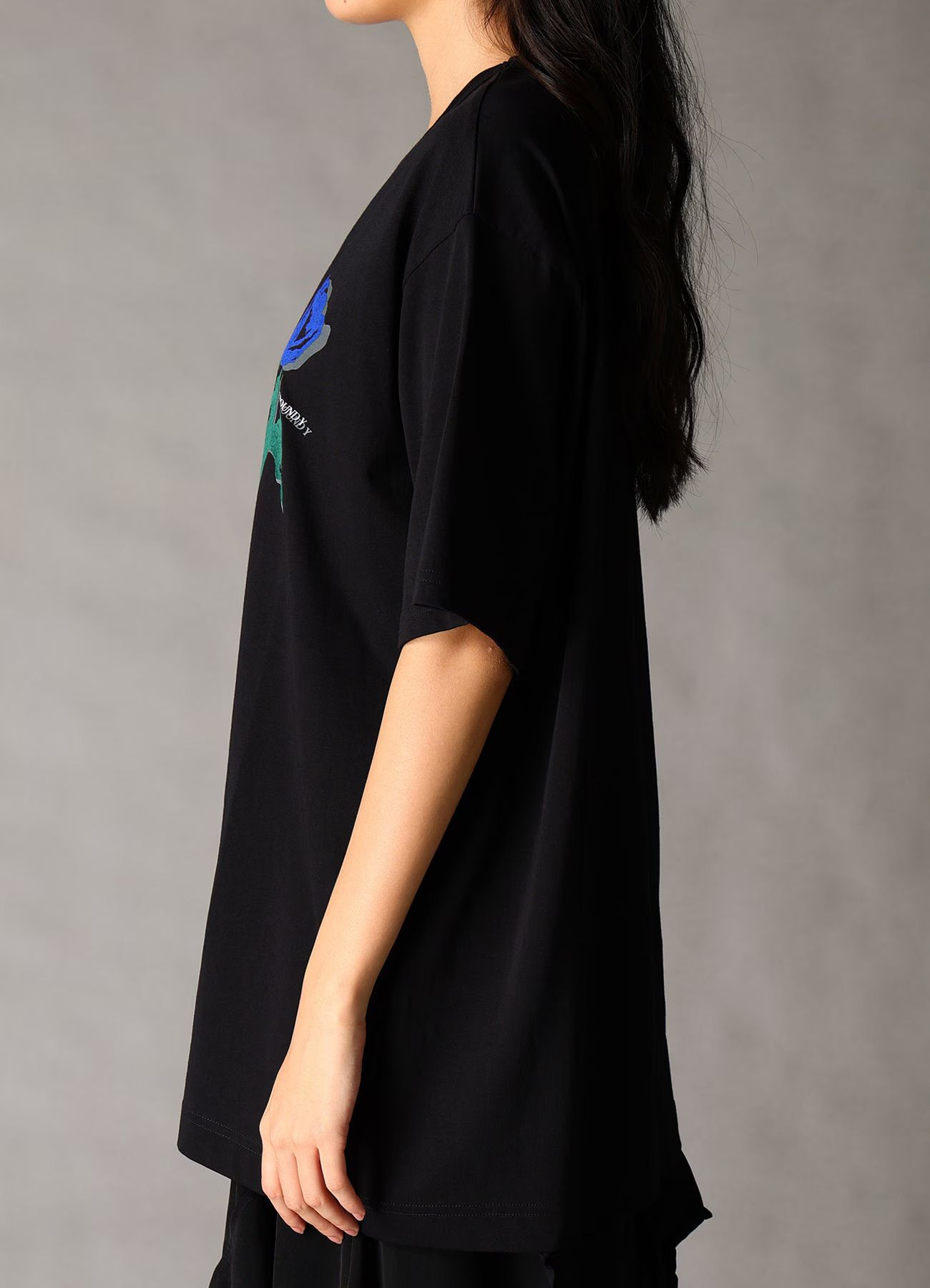 TULIP T-SHIRT / BLACK [GQ-T03-071-1]