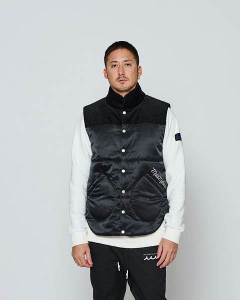 ☆先行予約☆ muta MARINE × ACANTHUS / シンサレートマウンテンベスト / Thinsulate Mountain Vest / BLACK 【MA2667】