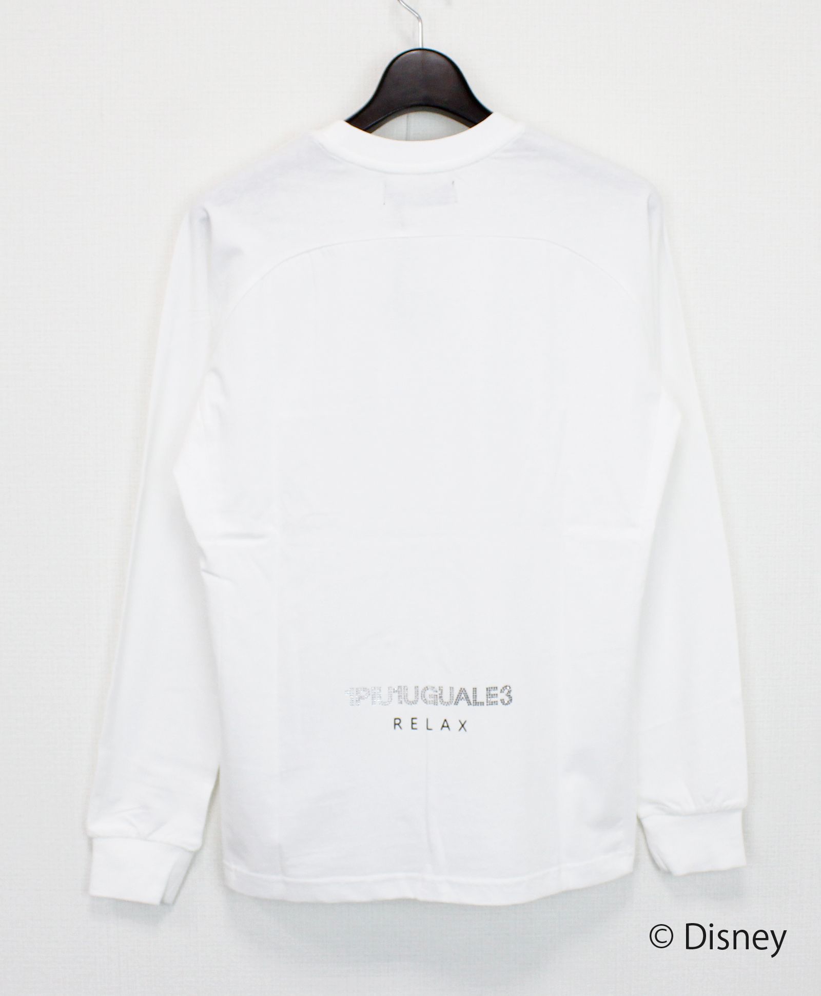 【ミッキーマウス】グラデーションラインストーンロングTシャツ / ホワイト【UST-25142】