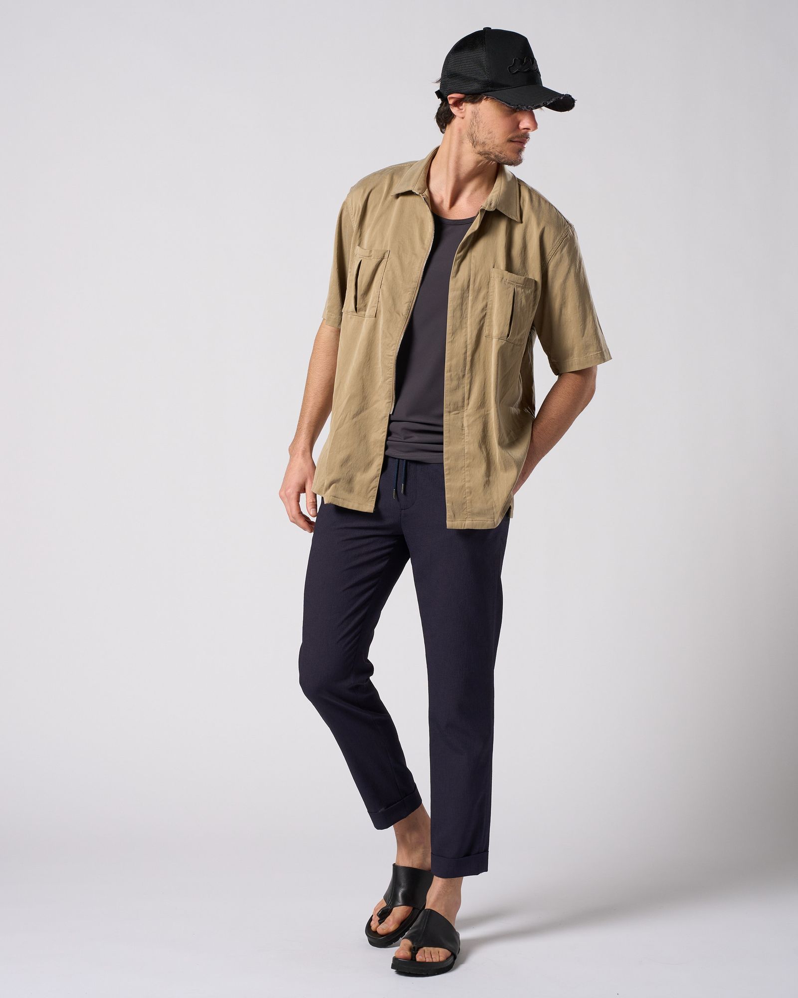 ☆先行予約☆ タックスリムスラックス /  tuck slim slacks / NAVY [5219 pe51i]