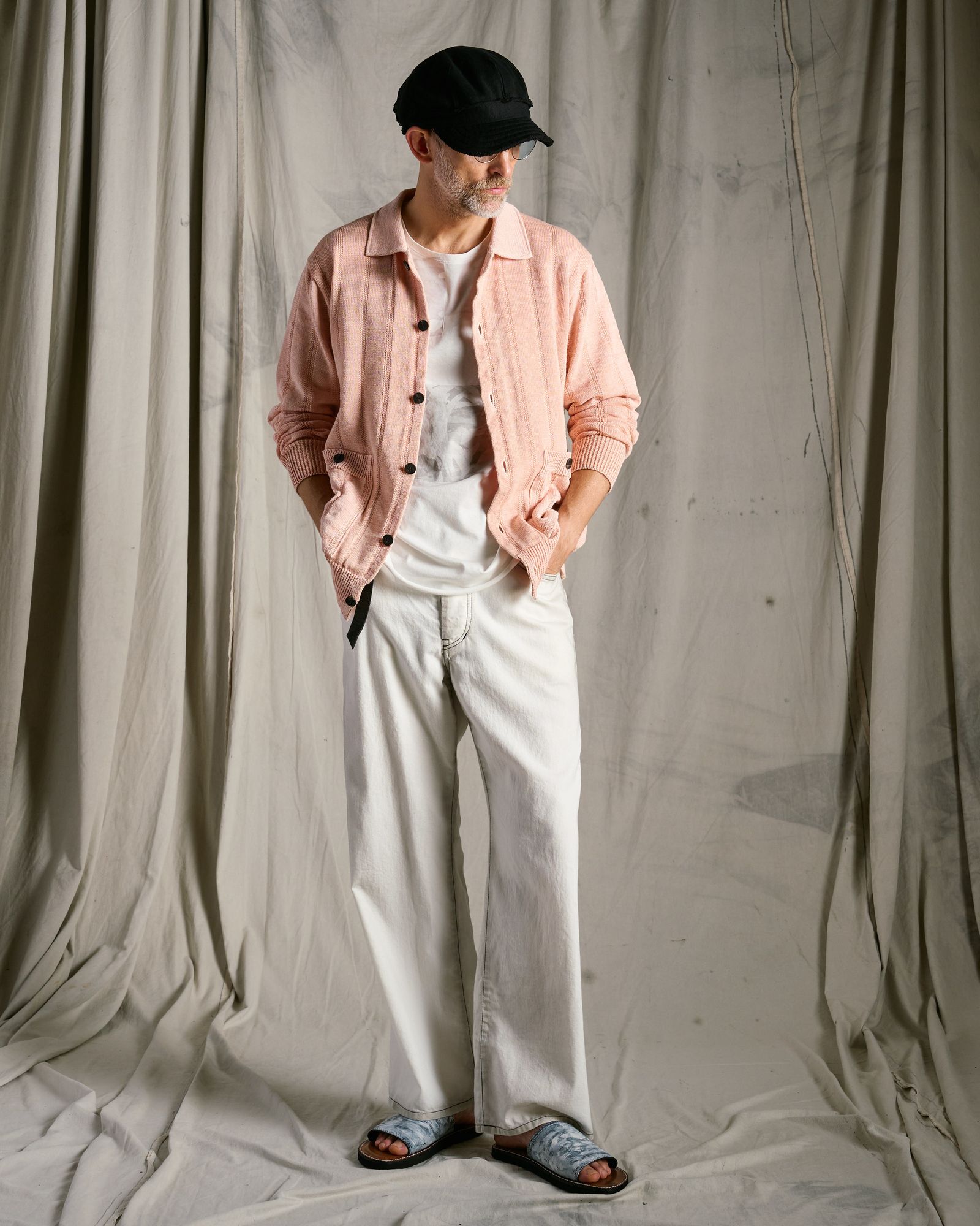 ☆先行予約☆ wjk  / ペーパープリント加工カットオフ半袖Tシャツ / paper print dust cut-off S/S / white 【7153 lj93k】