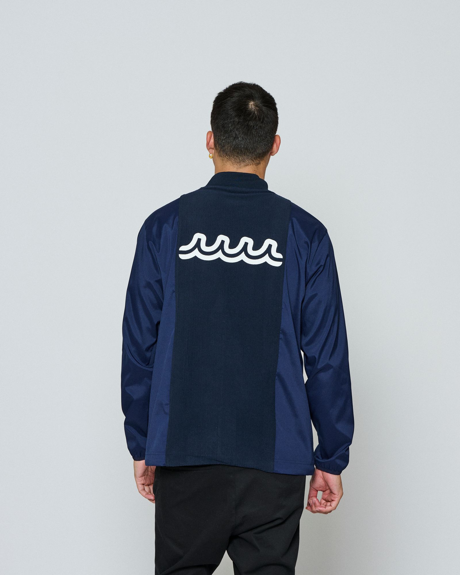 ☆先行予約☆ muta MARINE × ACANTHUS / モックネックロングスリーブトップ / Split Mockneck L/S Top / NAVY 【MA2658】